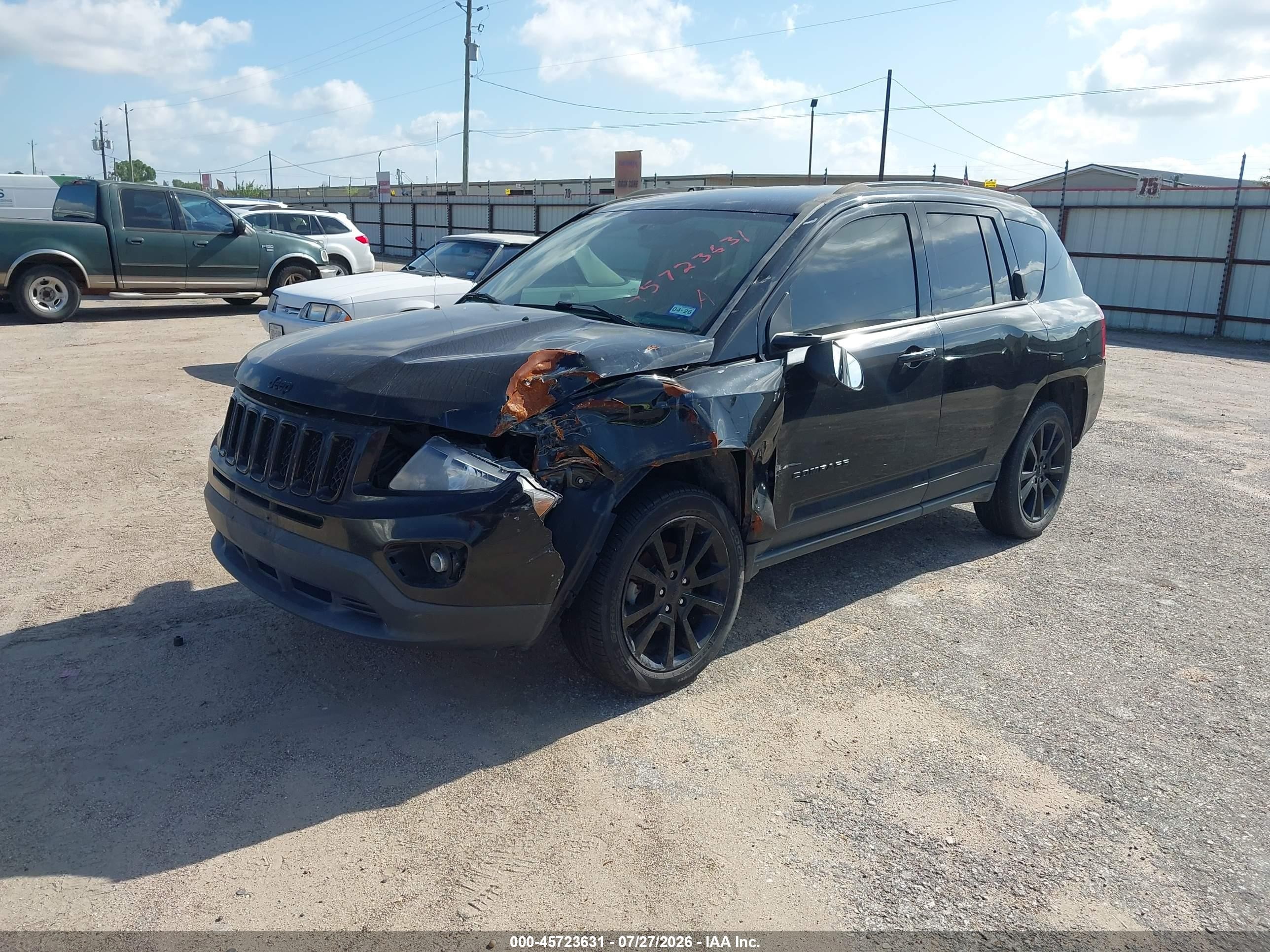 2014 Jeep Compass Altitude Black vin: 1C4NJCBA9ED674416