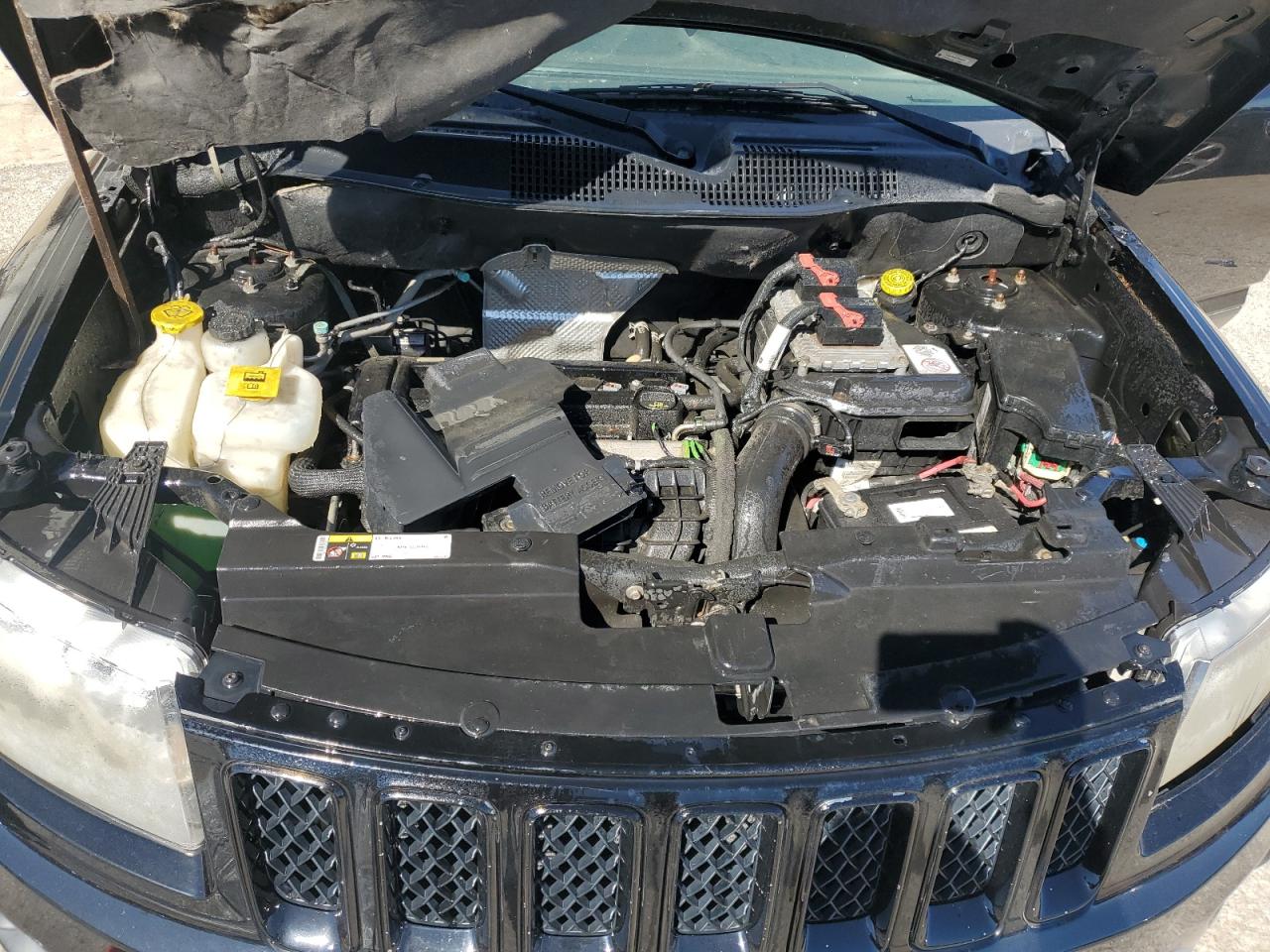 2014 Jeep Compass Sport Black vin: 1C4NJCBA9ED844810 Damage: Hood Insulation, Torn, > 12 Inches