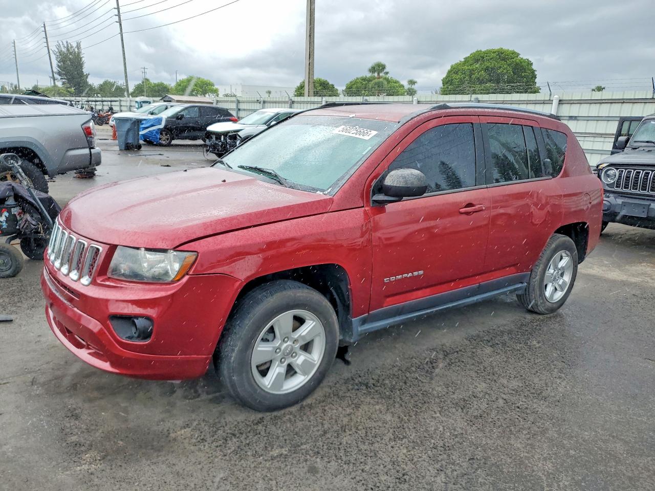 2015 Jeep Compass Sport Red vin: 1C4NJCBA9FD262420