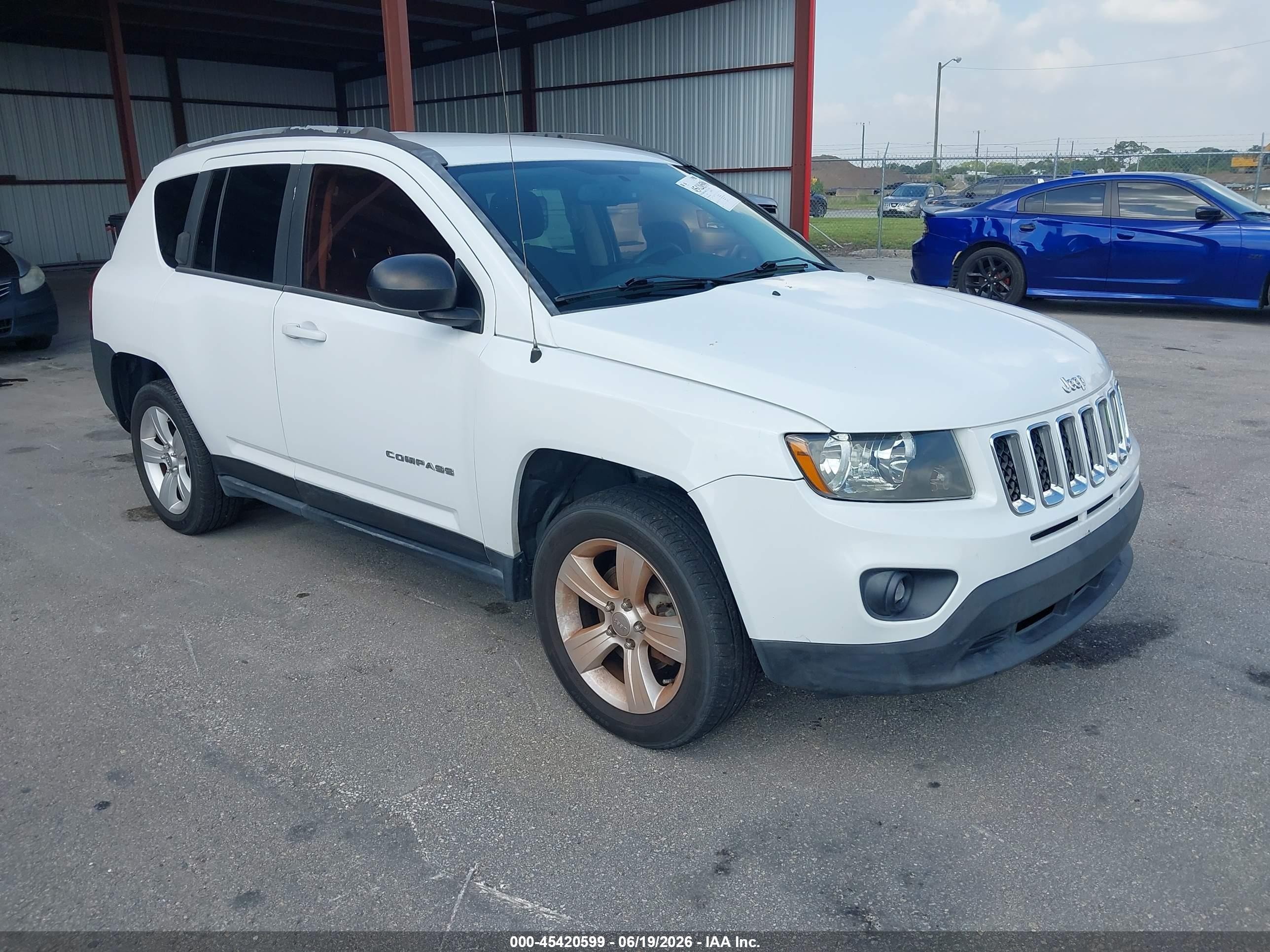 2016 Jeep Compass Sport White vin: 1C4NJCBA9GD524583