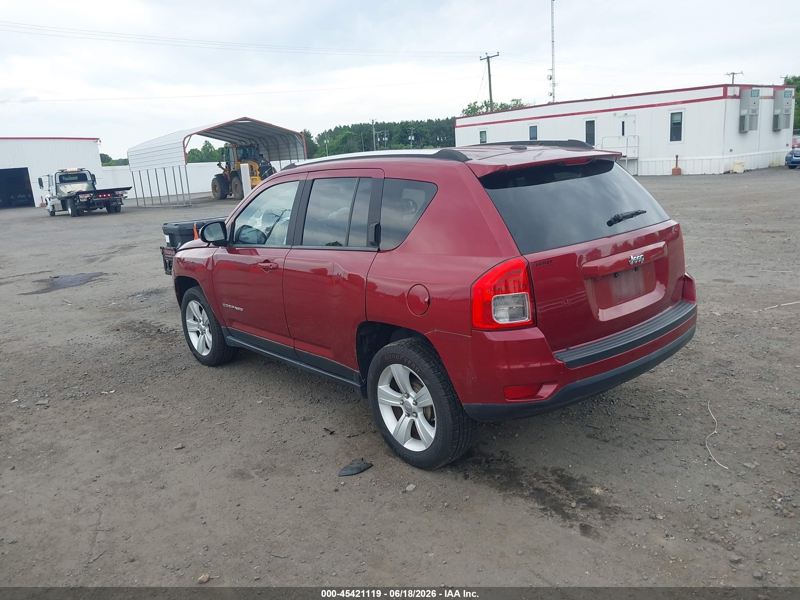2012 Jeep Compass Sport Red vin: 1C4NJCBAXCD579912