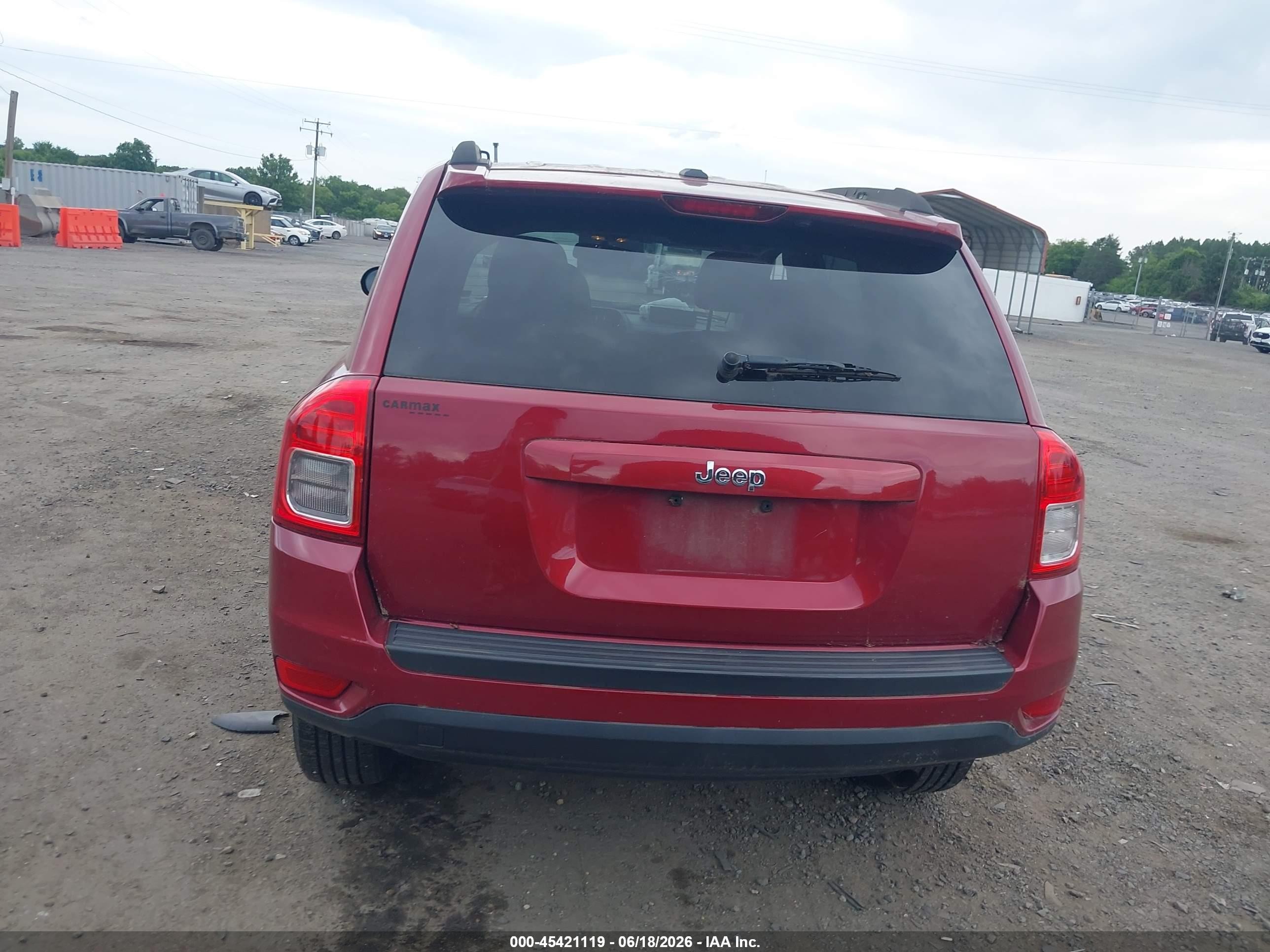 2012 Jeep Compass Sport Red vin: 1C4NJCBAXCD579912
