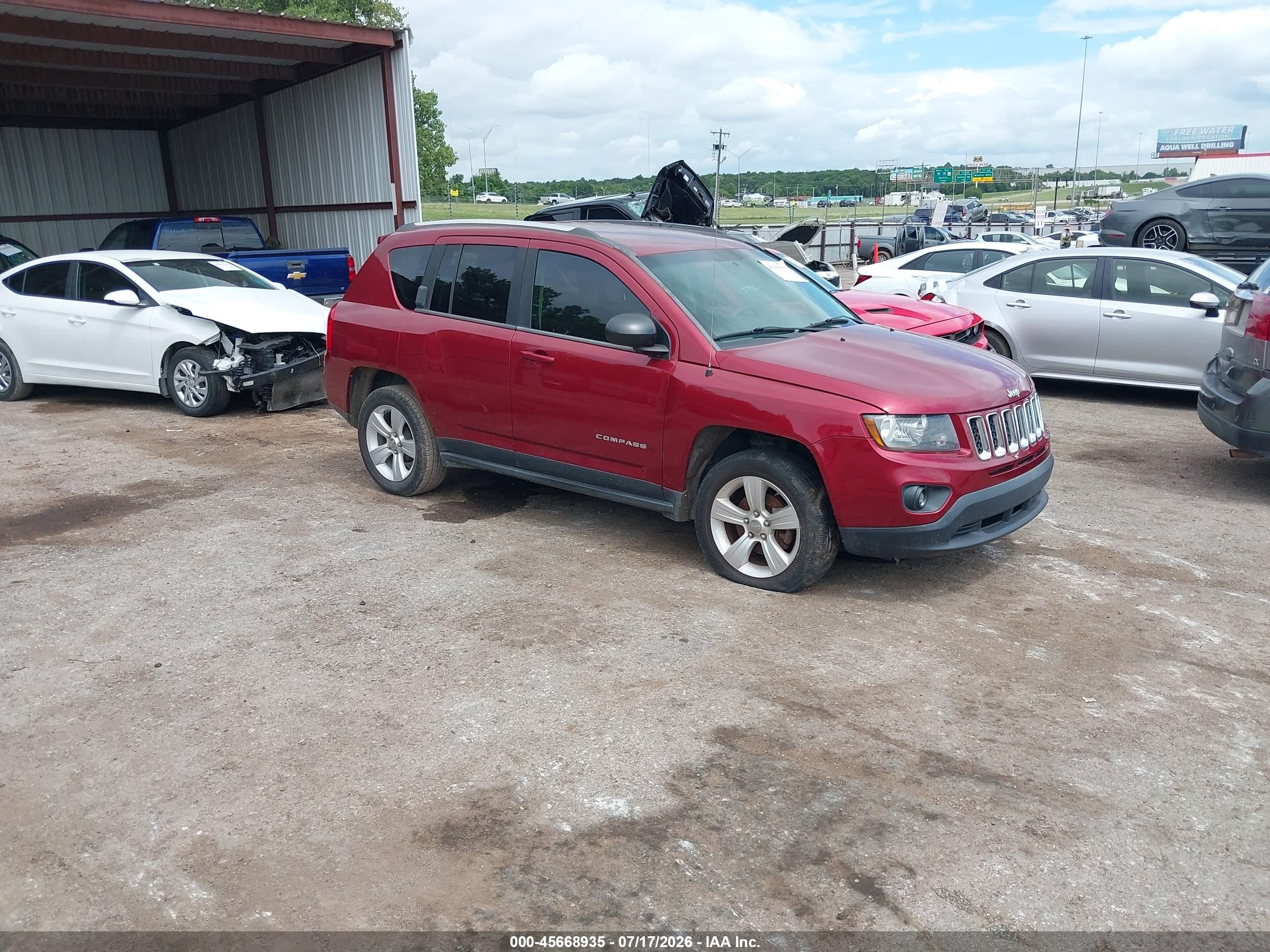 2012 Jeep Compass Sport Maroon vin: 1C4NJCBAXCD610477