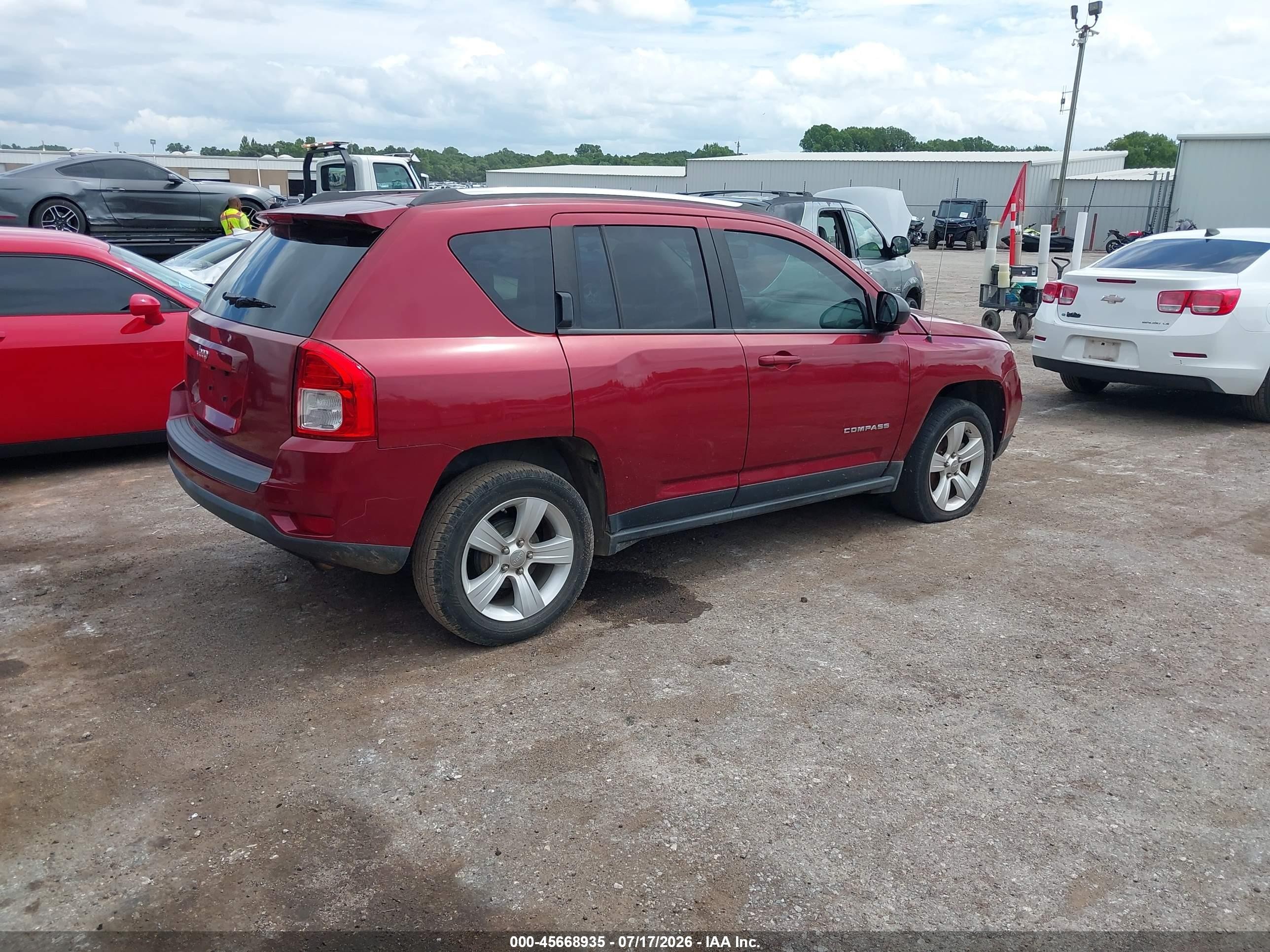 2012 Jeep Compass Sport Maroon vin: 1C4NJCBAXCD610477