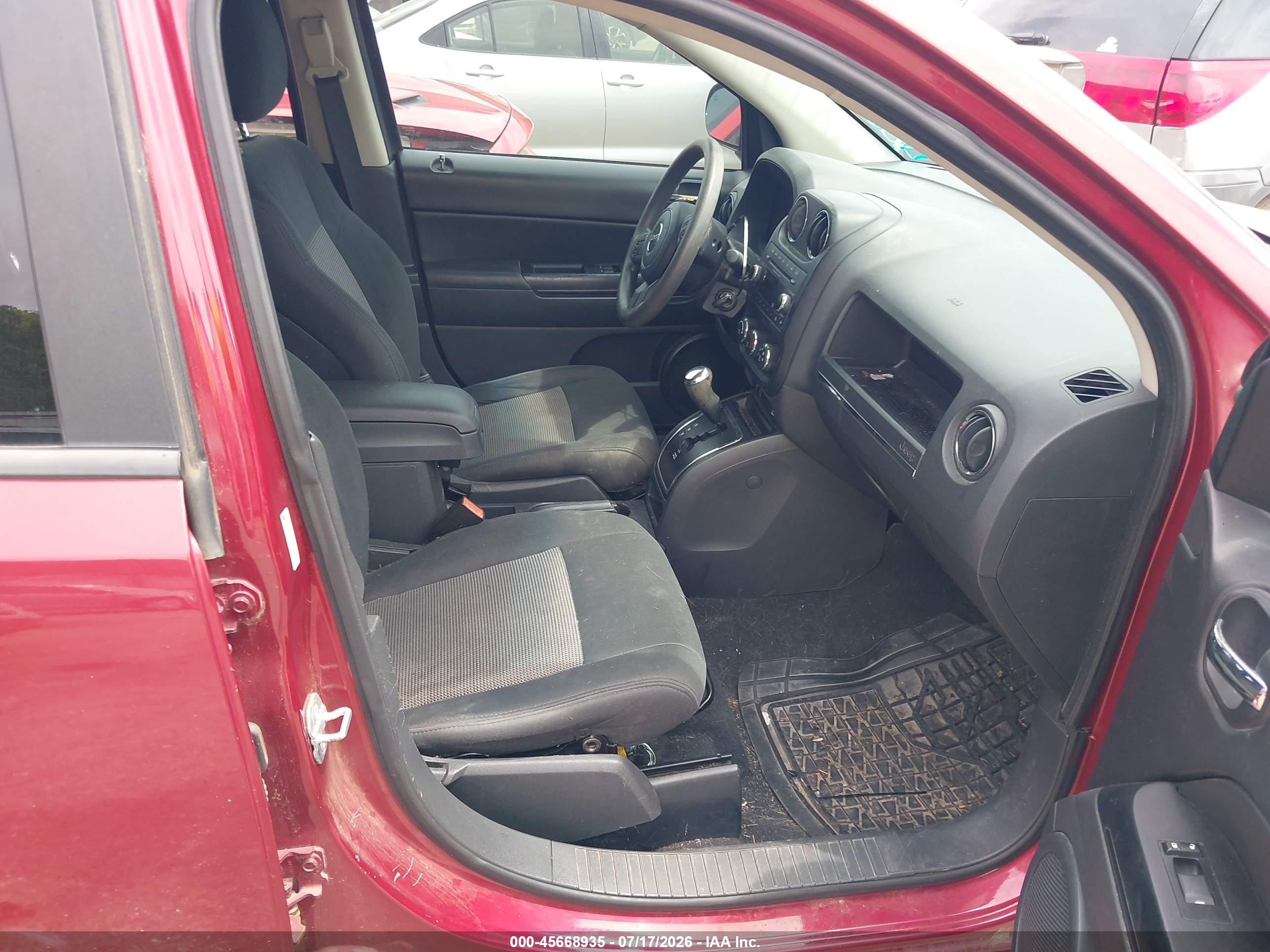 2012 Jeep Compass Sport Maroon vin: 1C4NJCBAXCD610477