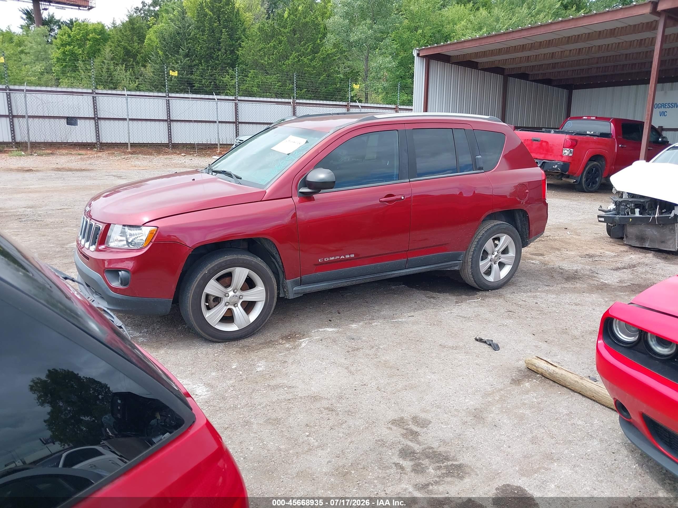 2012 Jeep Compass Sport Maroon vin: 1C4NJCBAXCD610477