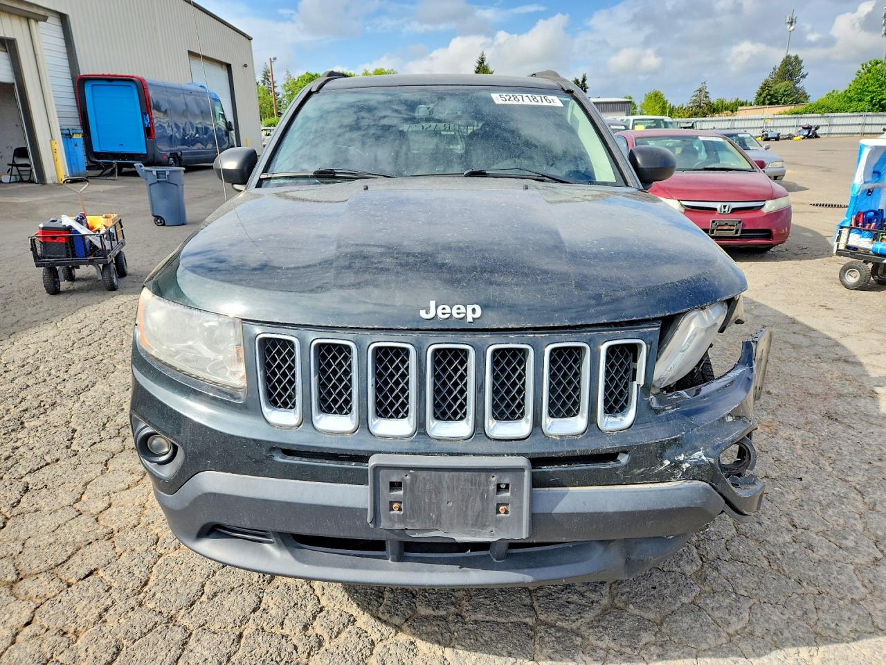 2013 Jeep Compass Sport Green vin: 1C4NJCBAXDD244246
