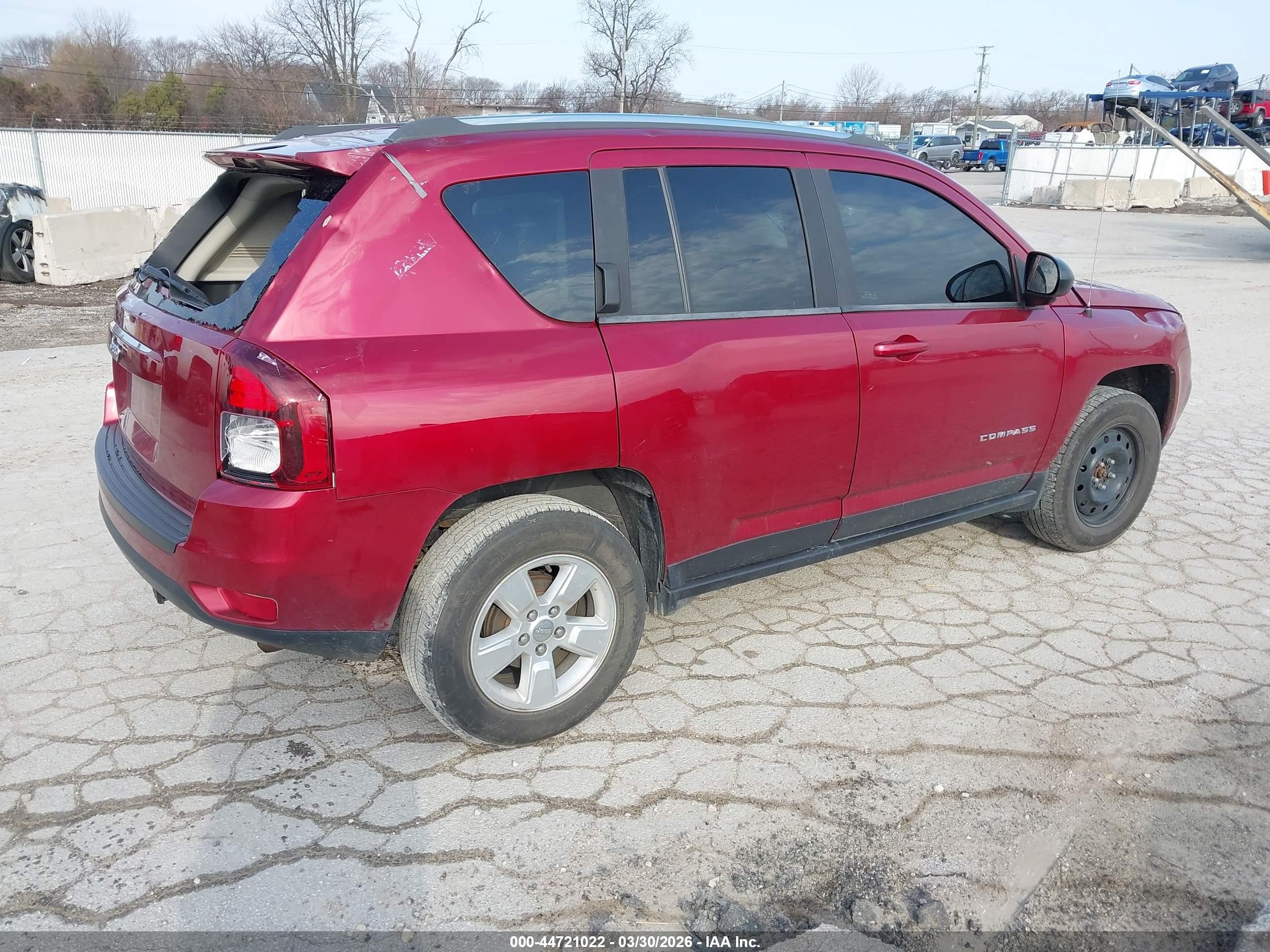 2014 Jeep Compass Sport Red vin: 1C4NJCBAXED508745