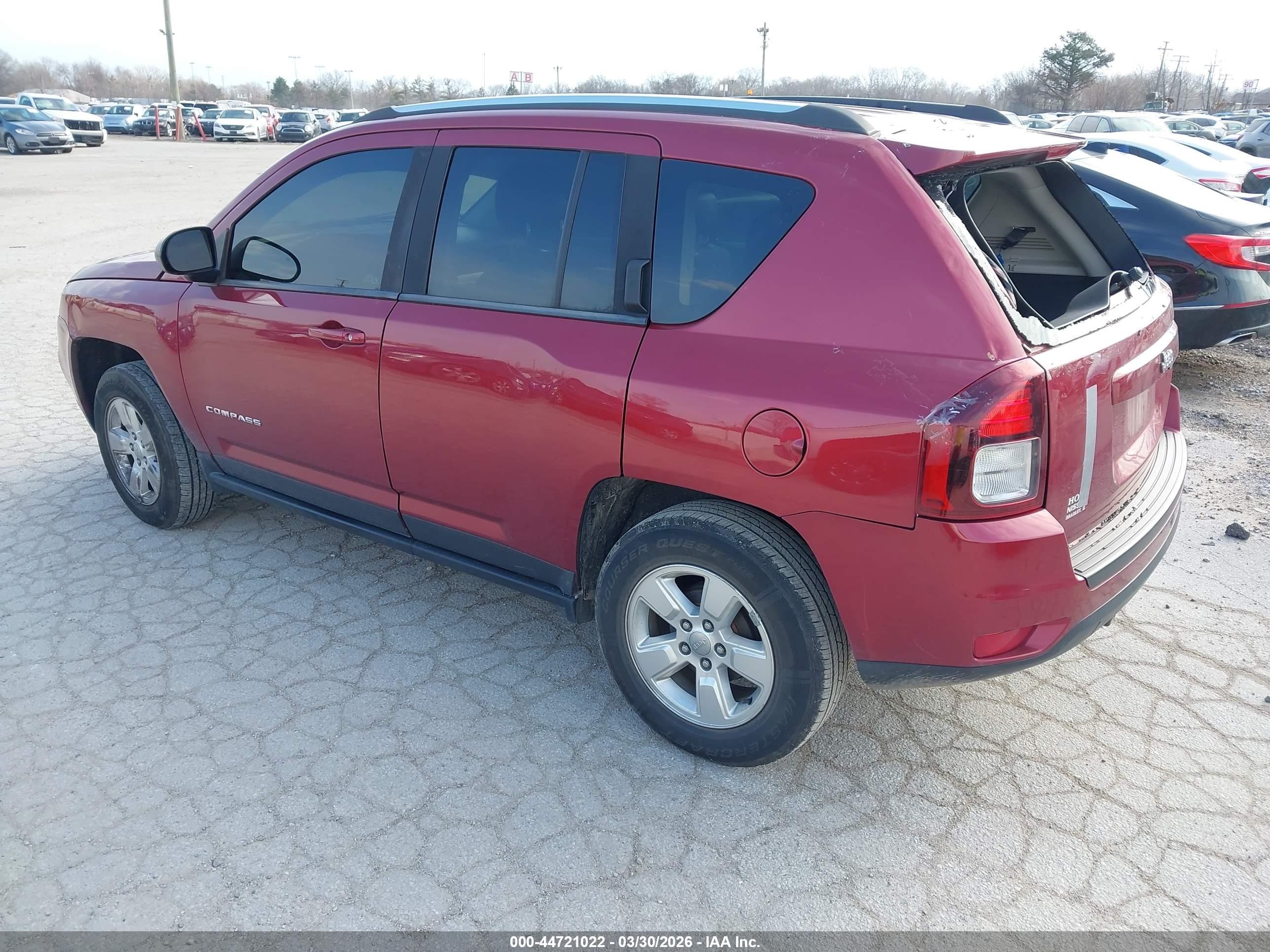 2014 Jeep Compass Sport Red vin: 1C4NJCBAXED508745
