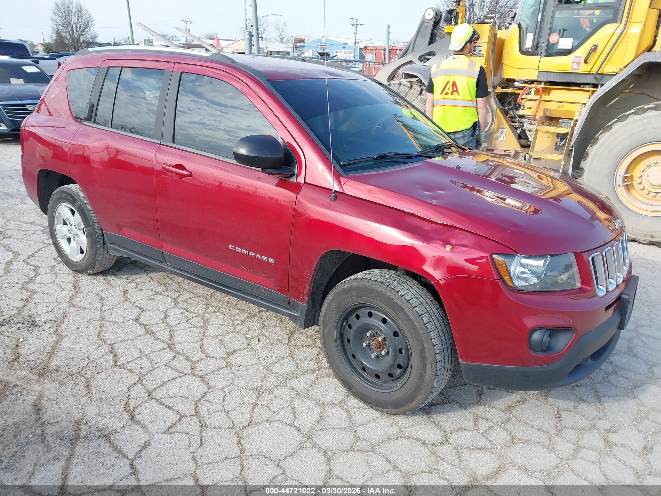 2014 Jeep Compass Sport Red vin: 1C4NJCBAXED508745