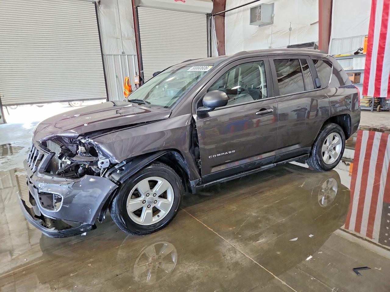 2014 Jeep Compass Sport Gray vin: 1C4NJCBAXED789185