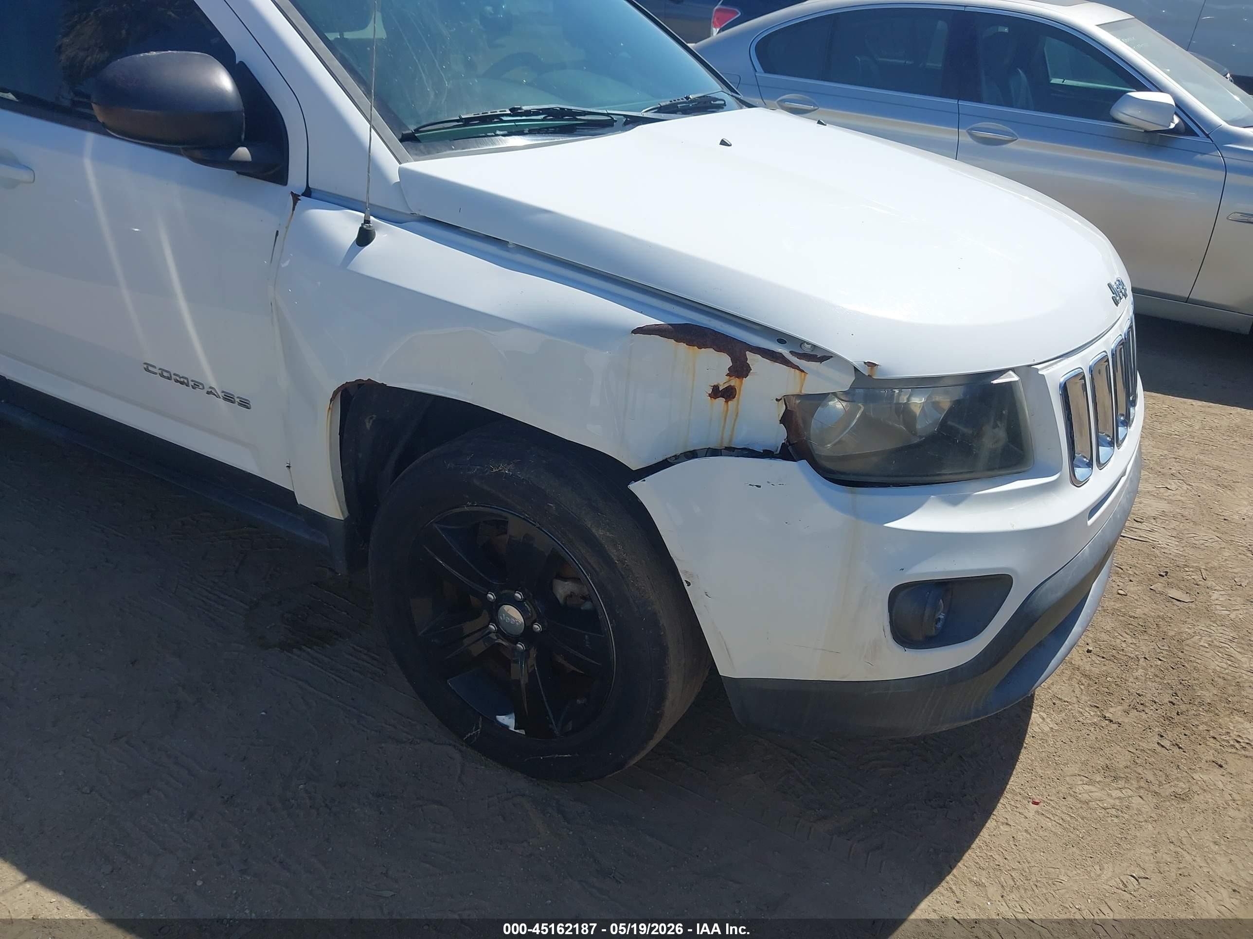 2014 Jeep Compass Sport White vin: 1C4NJCBB0ED601671