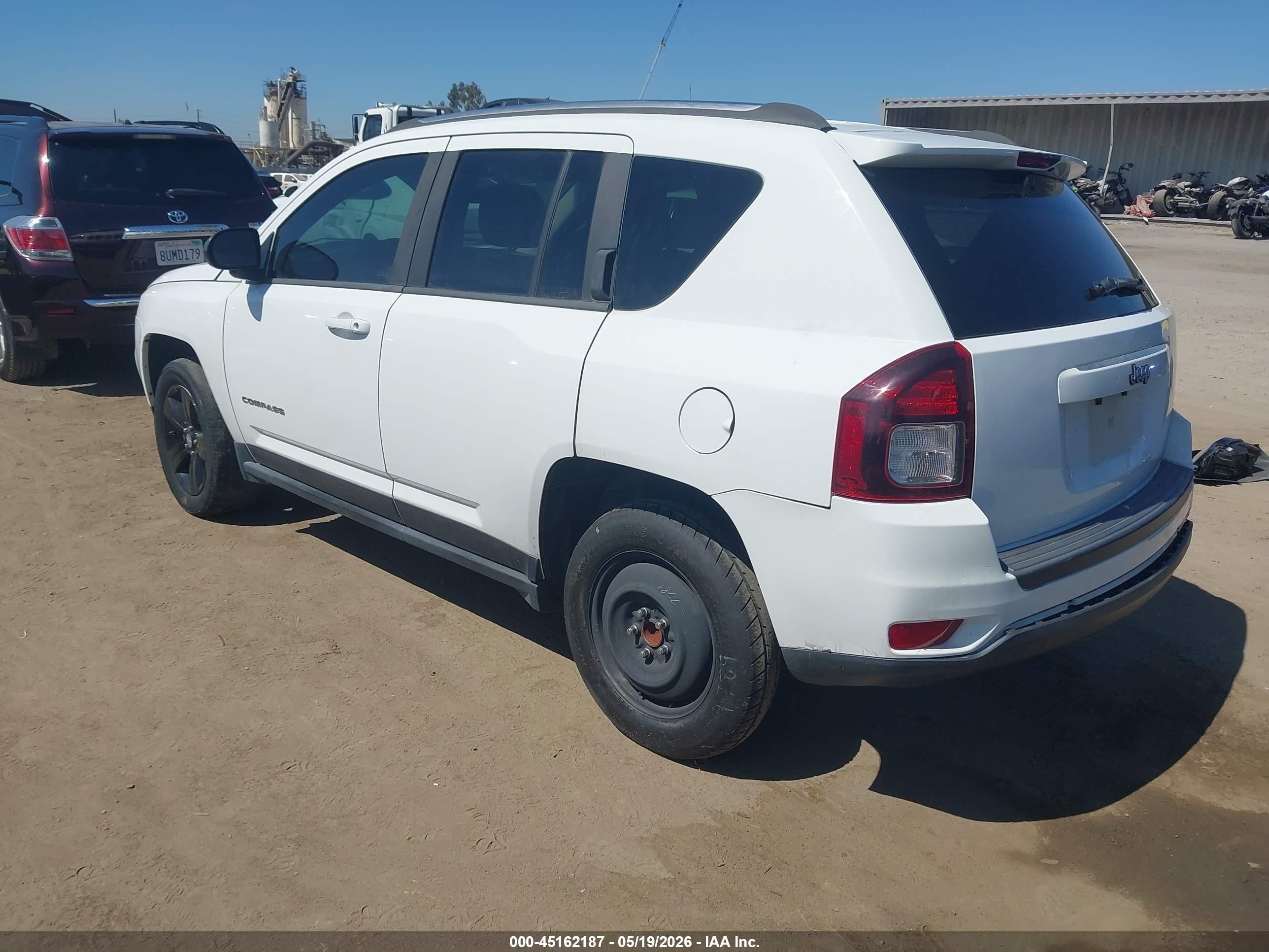 2014 Jeep Compass Sport White vin: 1C4NJCBB0ED601671