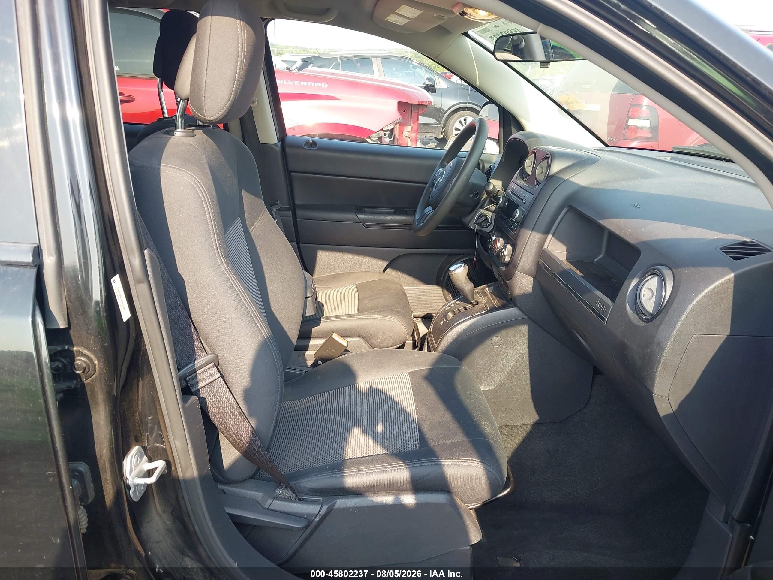 2012 Jeep Compass Sport Black vin: 1C4NJCBB1CD634899