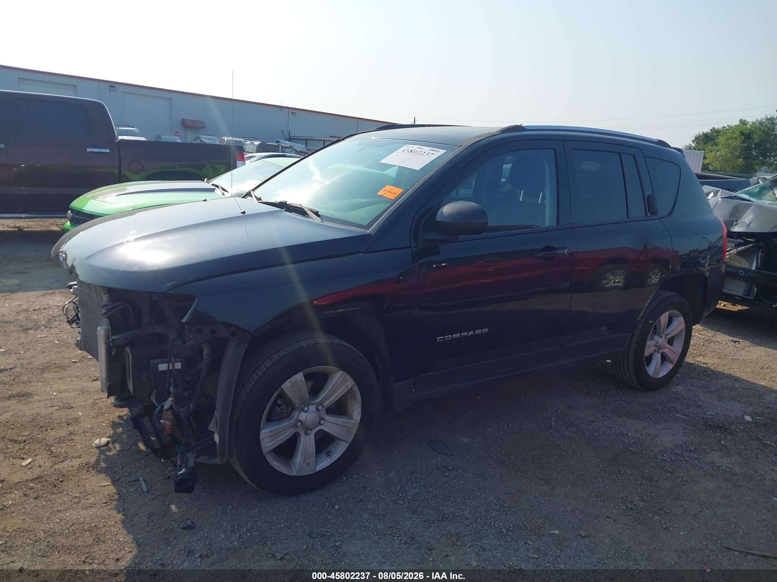 2012 Jeep Compass Sport Black vin: 1C4NJCBB1CD634899