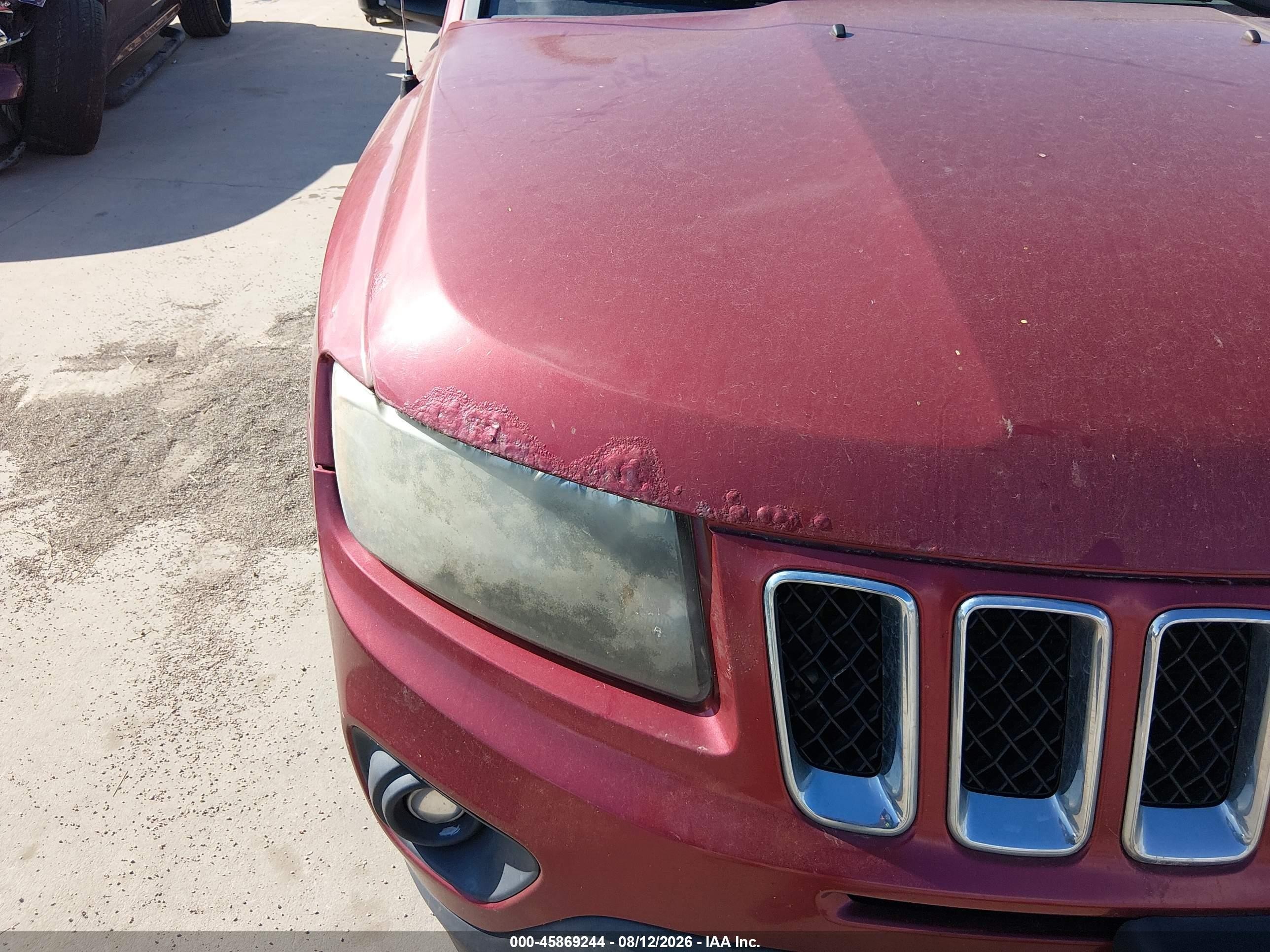 2015 Jeep Compass Sport Red vin: 1C4NJCBB1FD335661