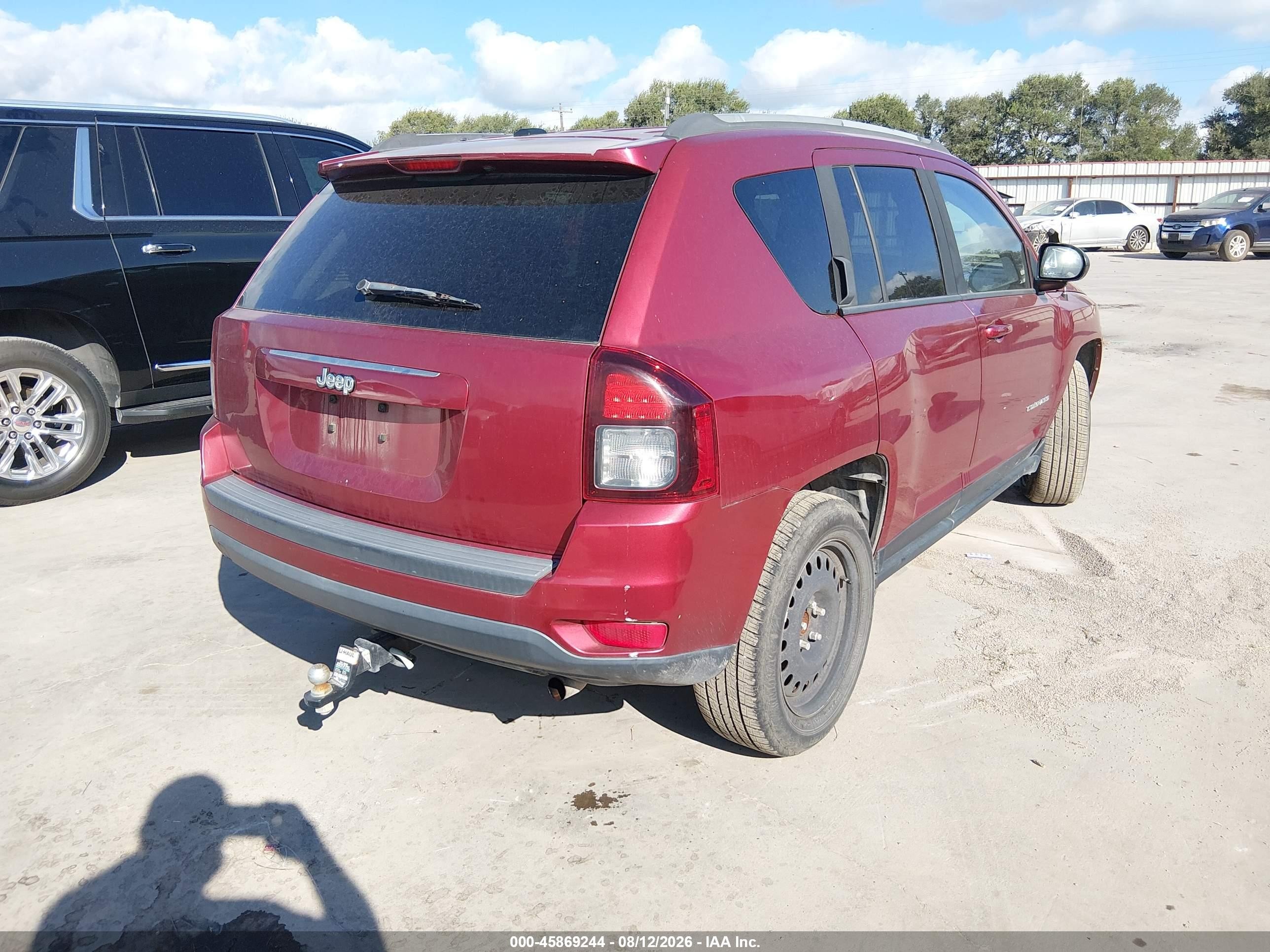 2015 Jeep Compass Sport Red vin: 1C4NJCBB1FD335661