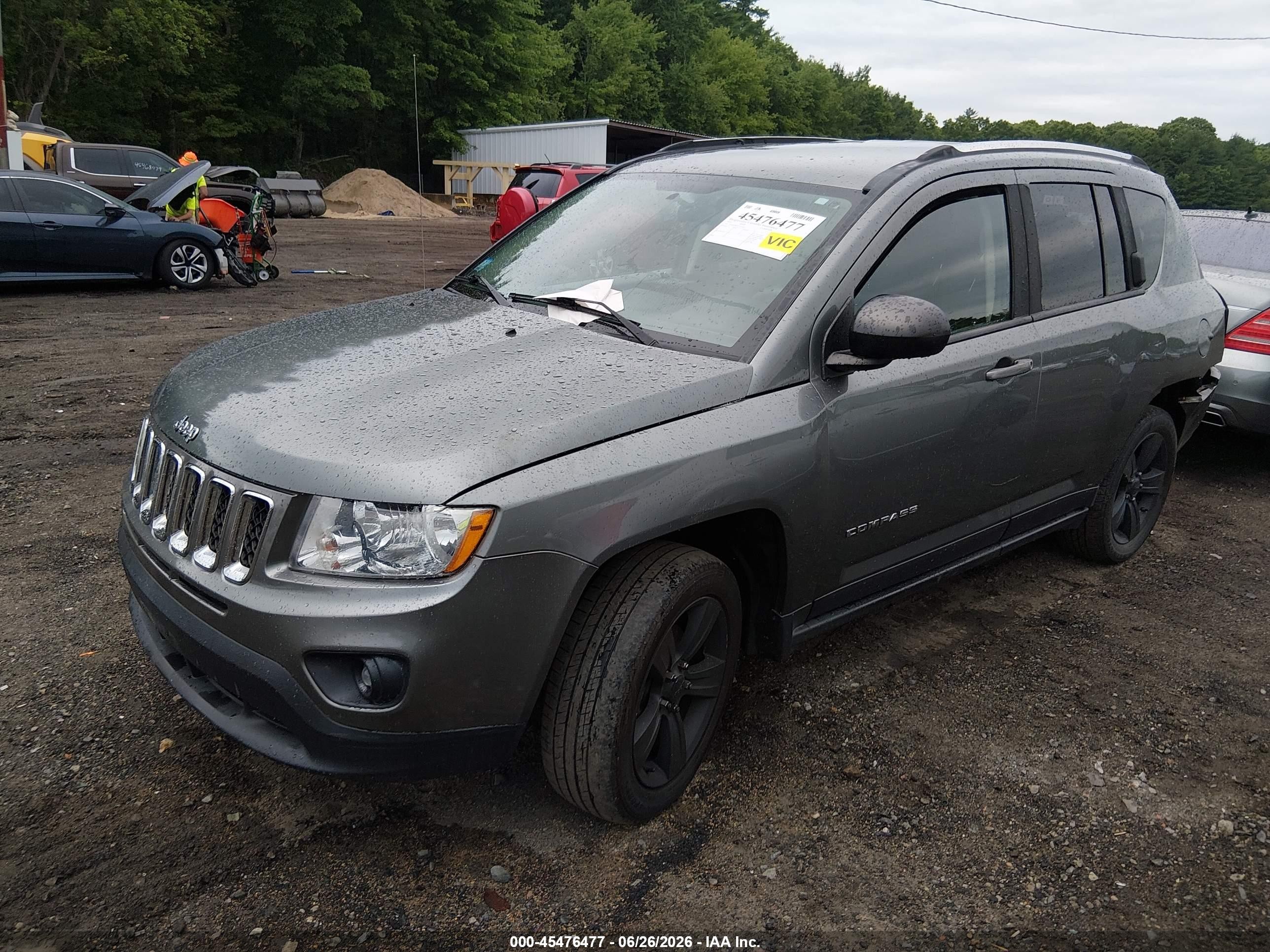 2012 Jeep Compass Sport Серый vin: 1C4NJCBB2CD513623