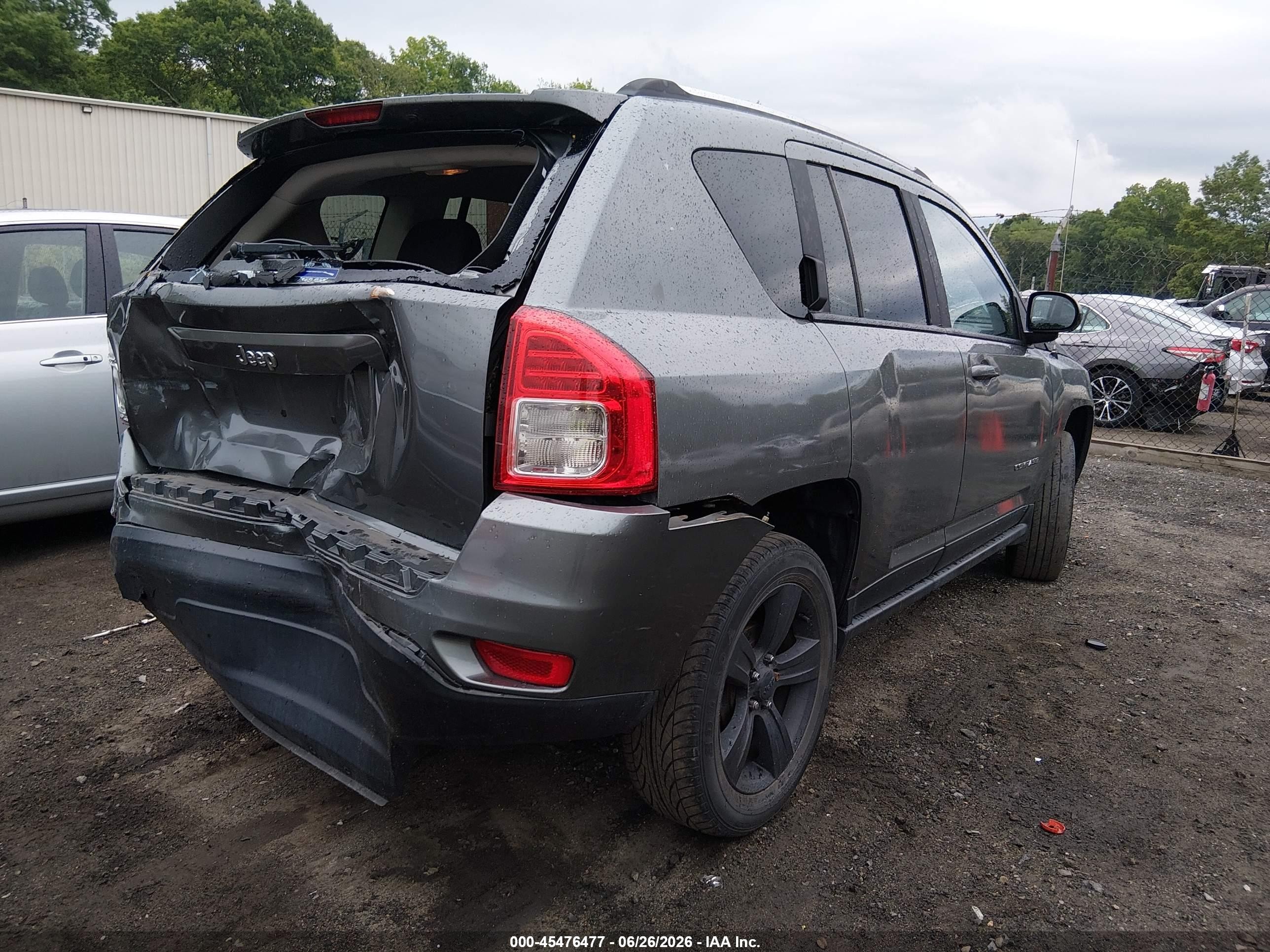 2012 Jeep Compass Sport Серый vin: 1C4NJCBB2CD513623