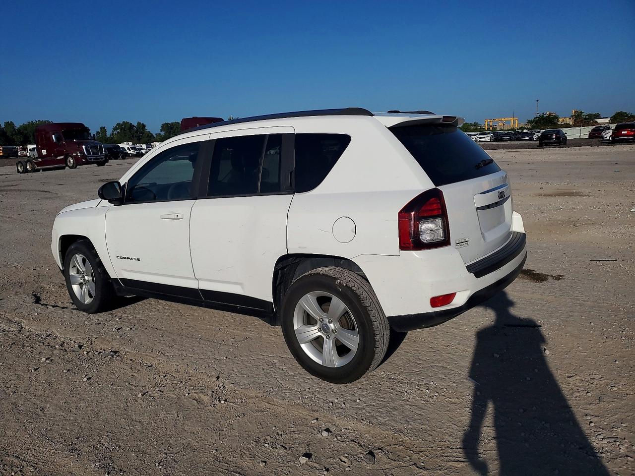 2014 Jeep Compass Sport White vin: 1C4NJCBB2ED831387
