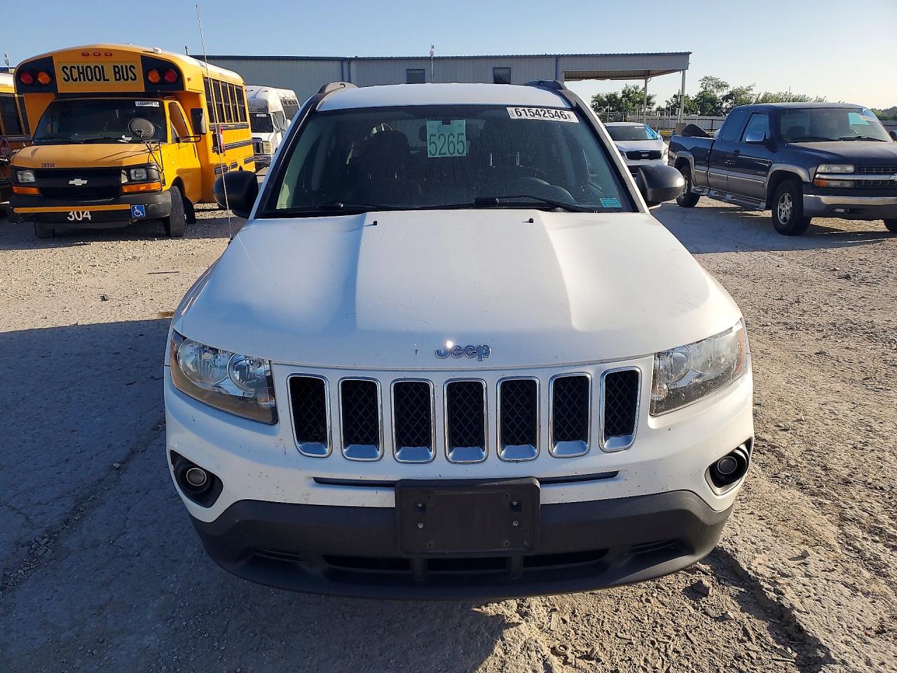 2014 Jeep Compass Sport White vin: 1C4NJCBB2ED831387