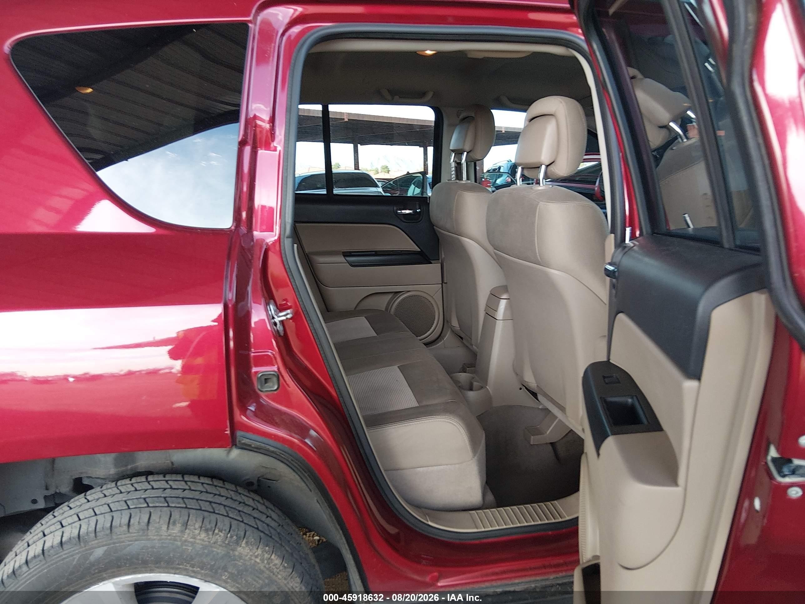 2012 Jeep Compass Sport Red vin: 1C4NJCBB3CD602326