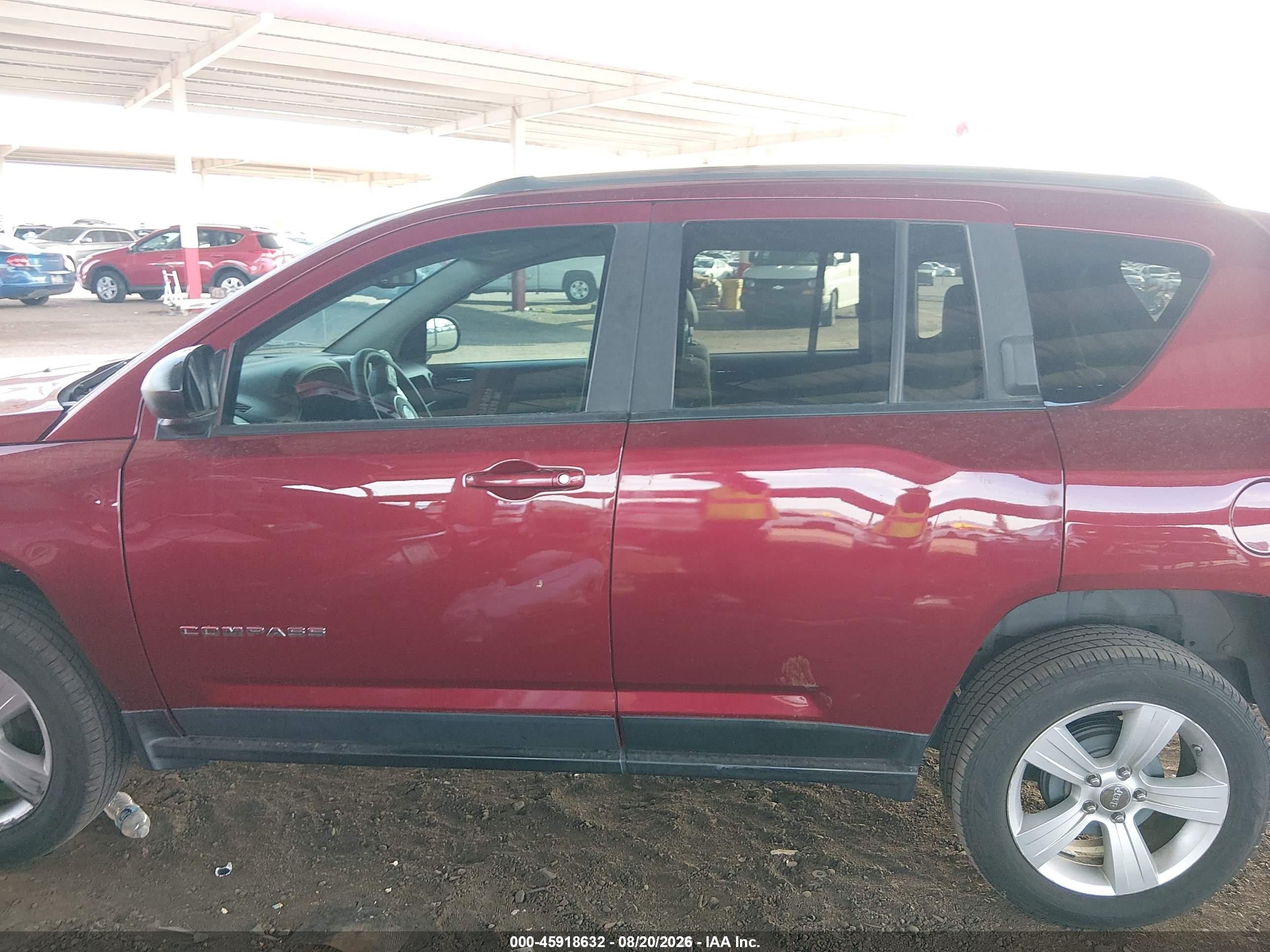 2012 Jeep Compass Sport Red vin: 1C4NJCBB3CD602326