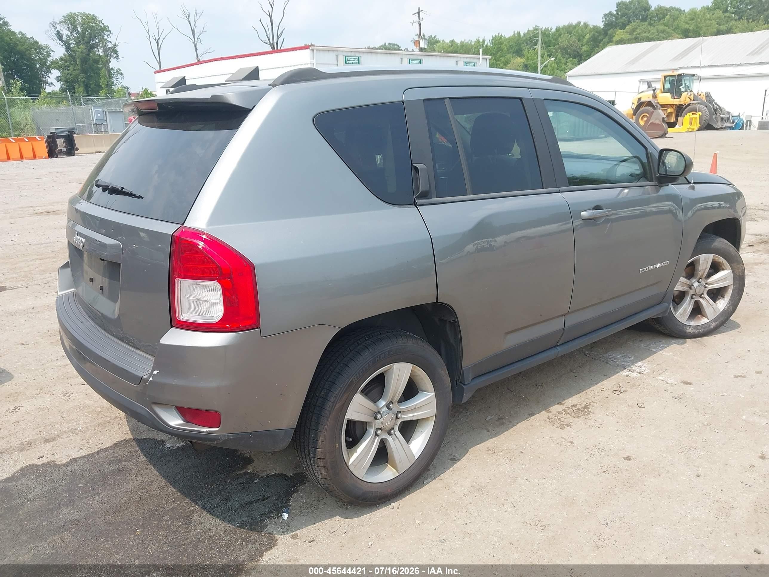 2013 Jeep Compass Sport Gray vin: 1C4NJCBB3DD225630