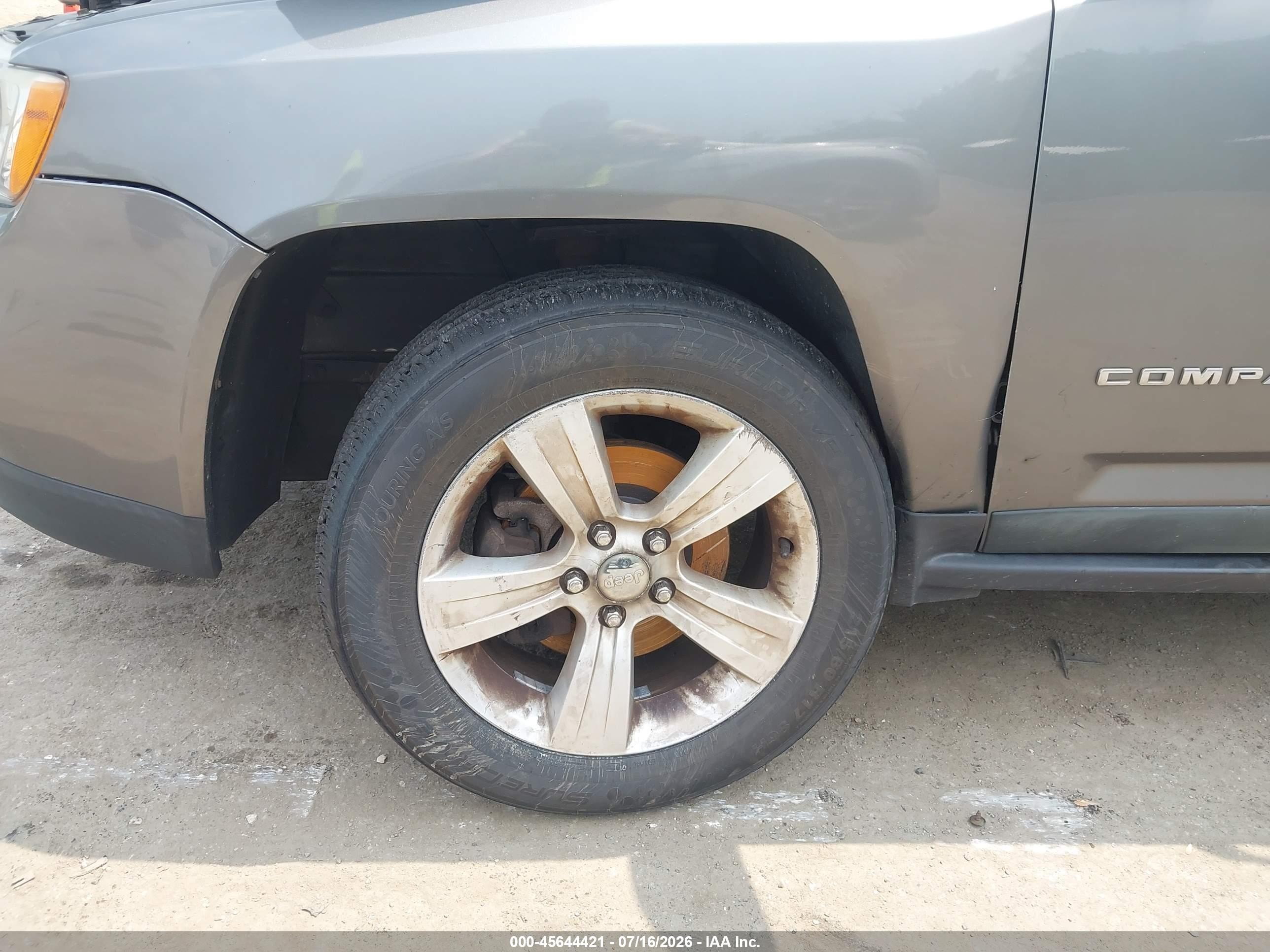 2013 Jeep Compass Sport Gray vin: 1C4NJCBB3DD225630
