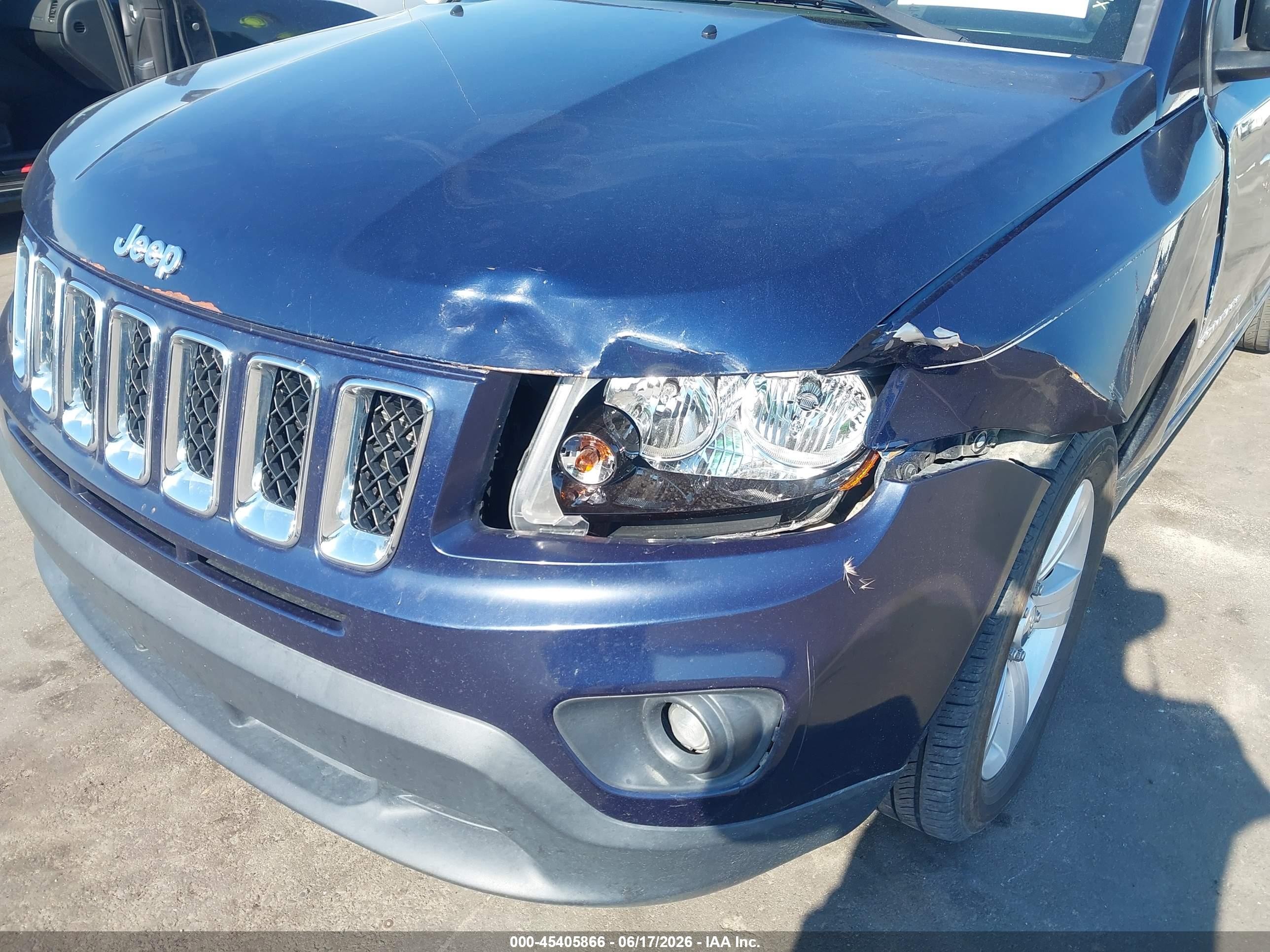 2014 Jeep Compass Sport Blue vin: 1C4NJCBB3ED856539