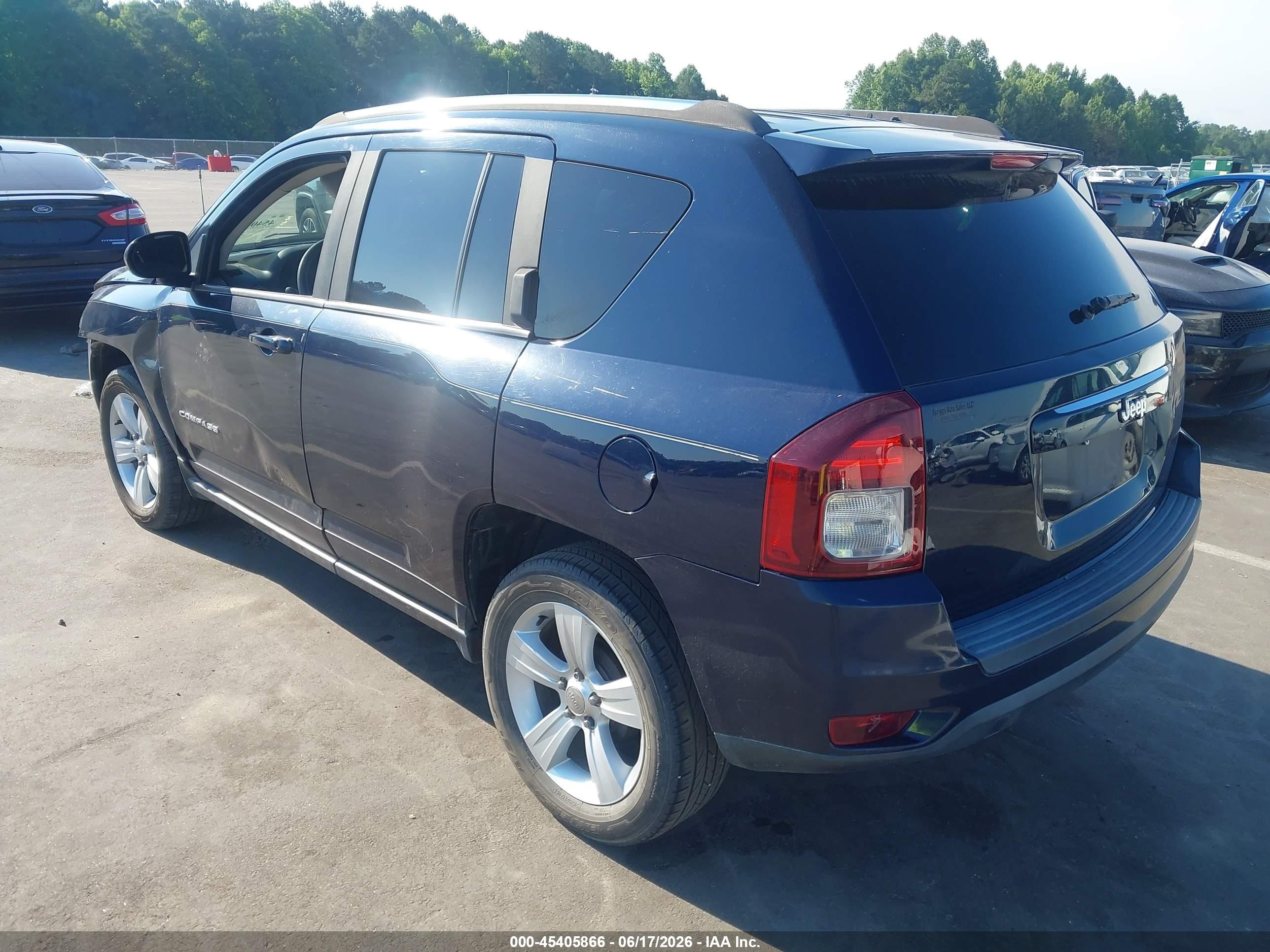 2014 Jeep Compass Sport Blue vin: 1C4NJCBB3ED856539