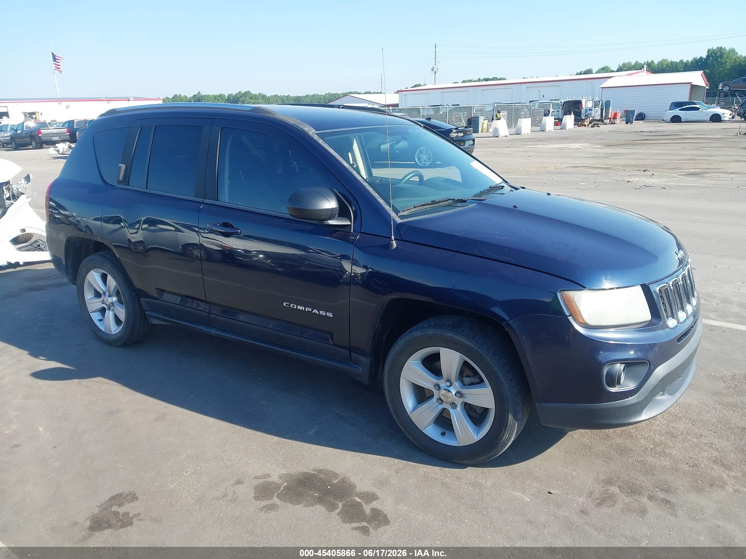 2014 Jeep Compass Sport Blue vin: 1C4NJCBB3ED856539