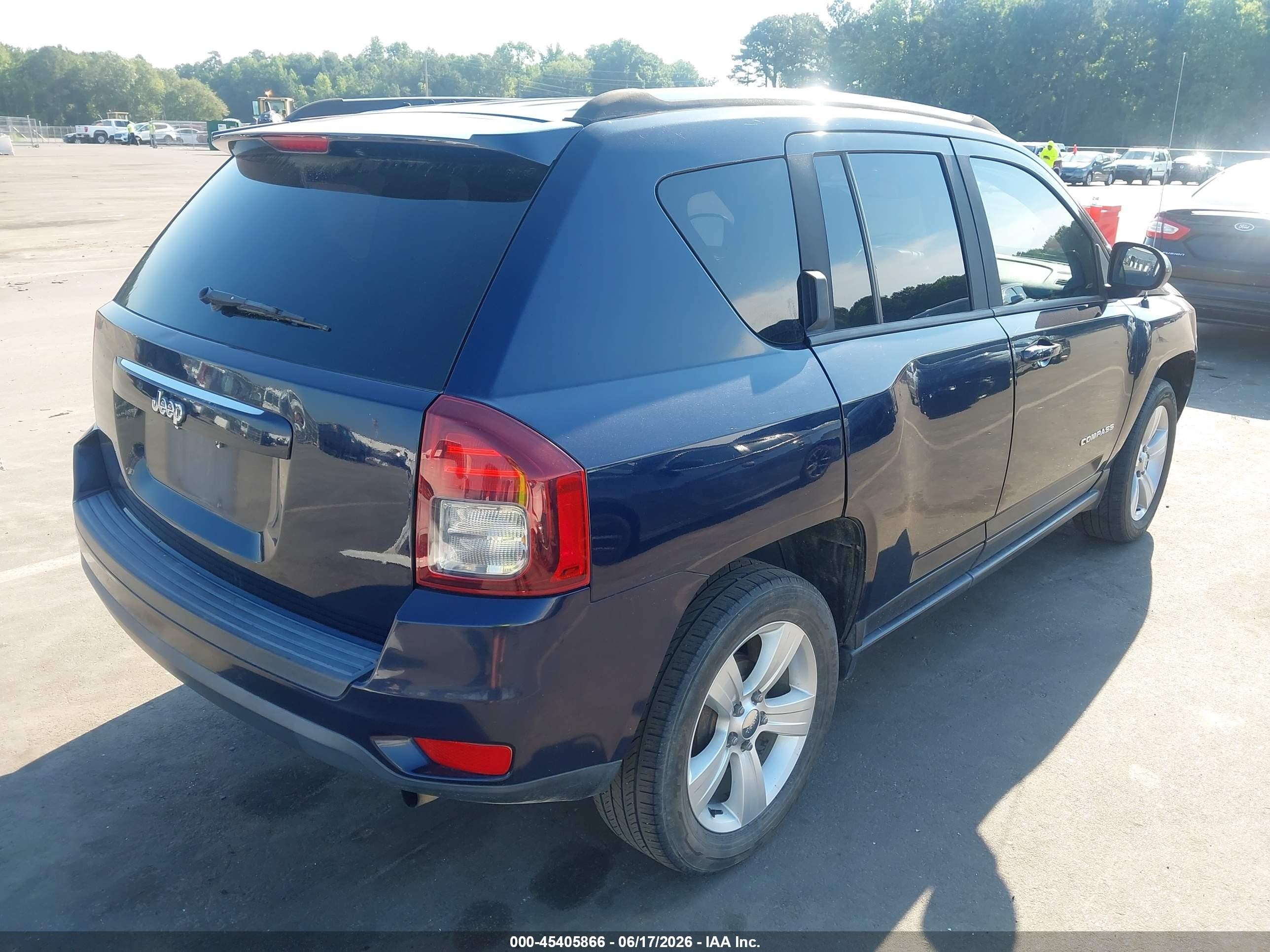 2014 Jeep Compass Sport Blue vin: 1C4NJCBB3ED856539