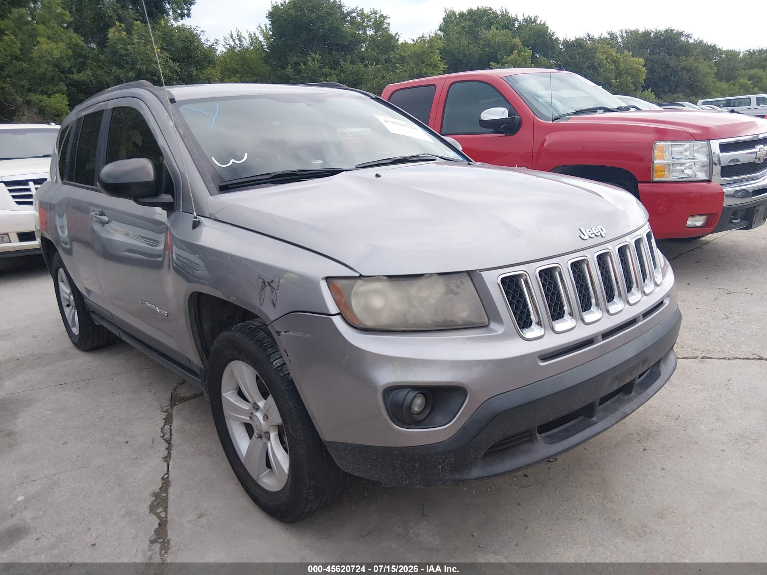 2014 Jeep Compass Sport Gray vin: 1C4NJCBB3ED862521