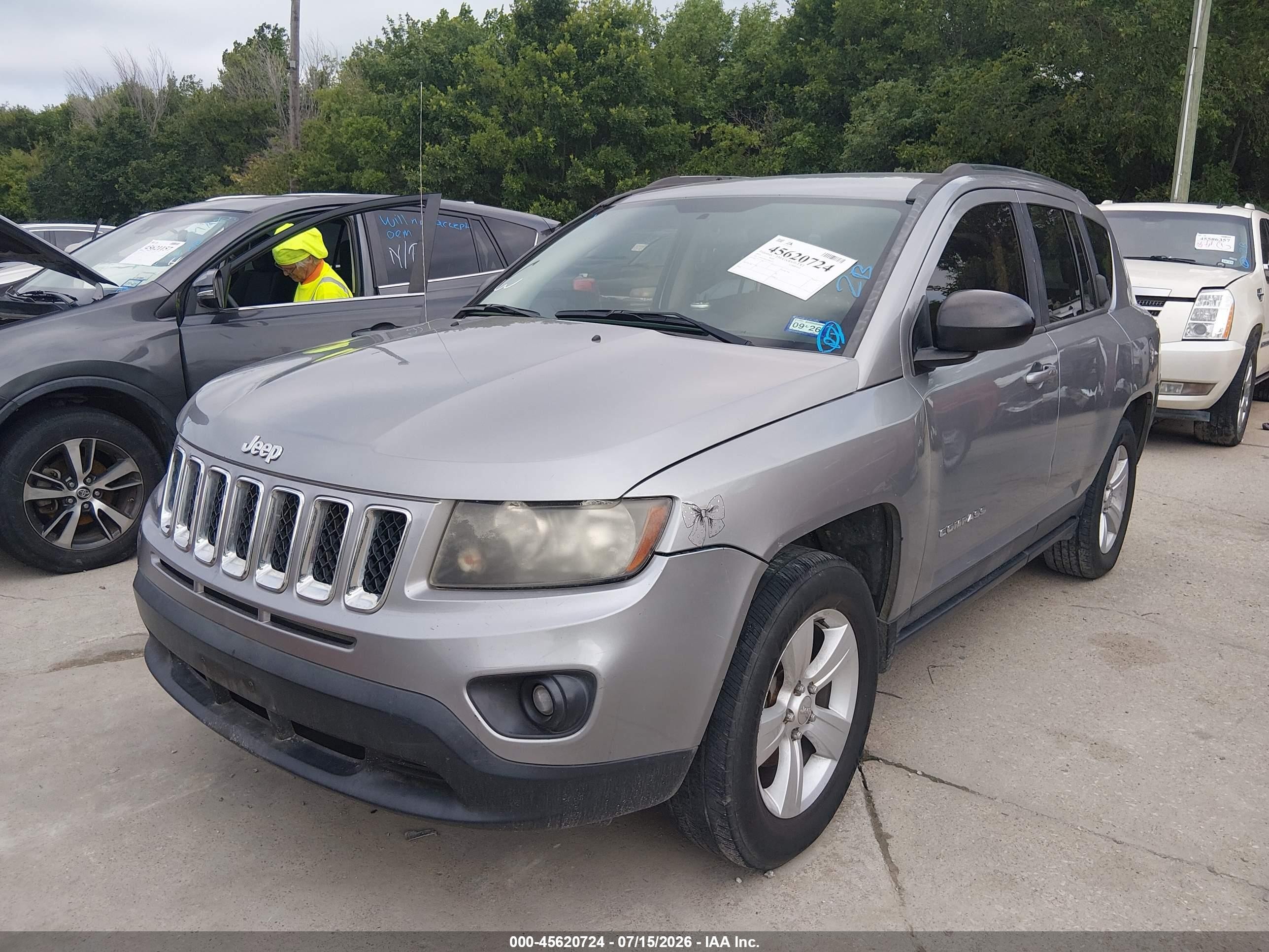 2014 Jeep Compass Sport Gray vin: 1C4NJCBB3ED862521