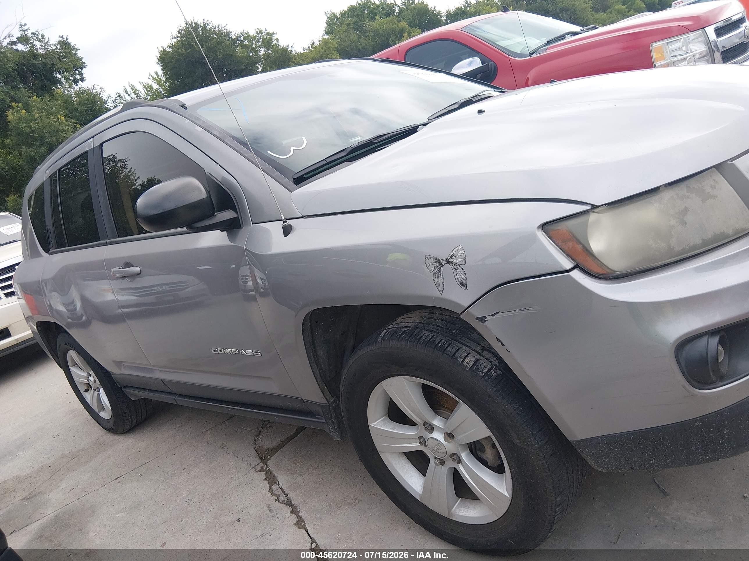 2014 Jeep Compass Sport Gray vin: 1C4NJCBB3ED862521