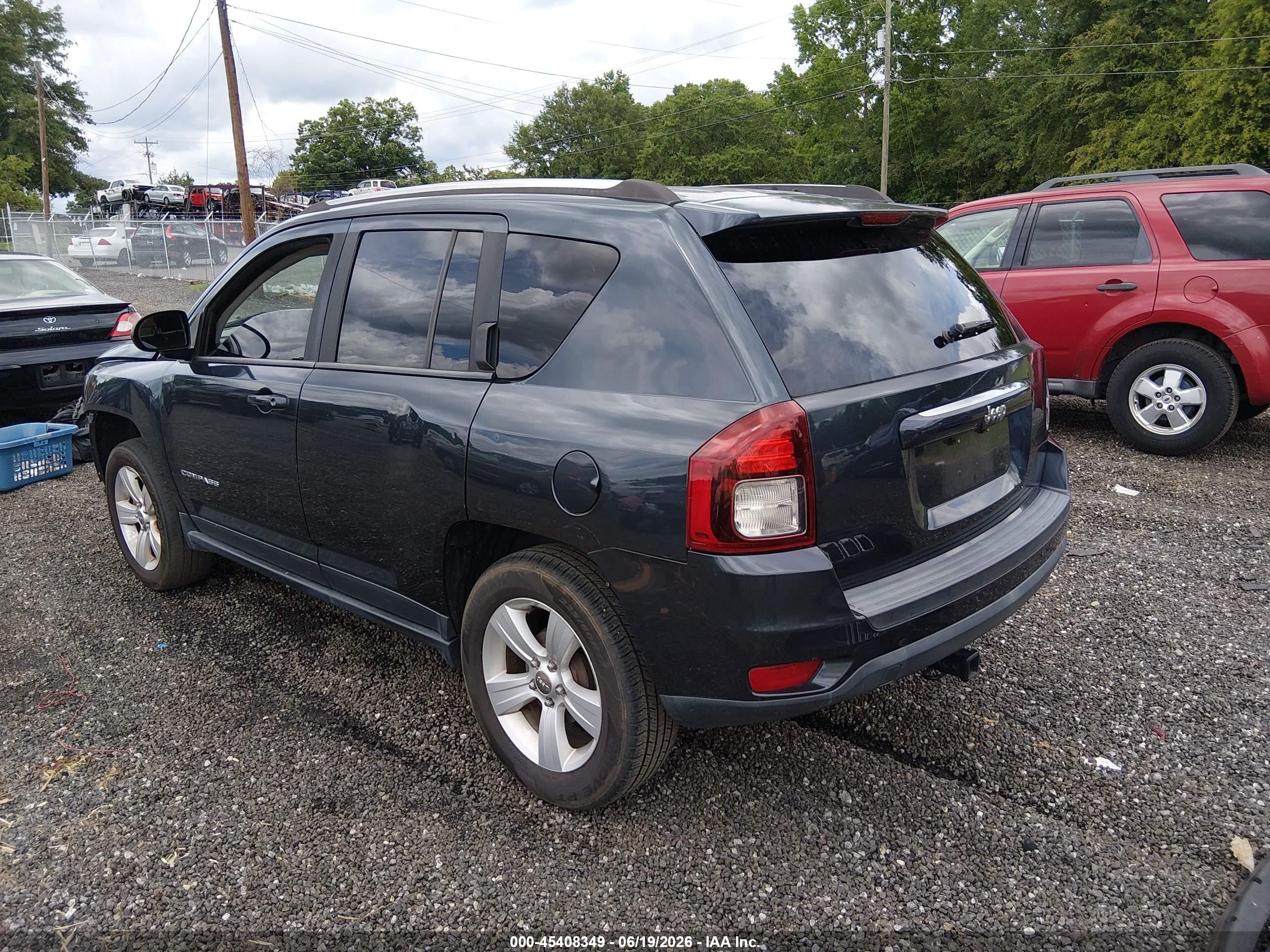 2014 Jeep Compass Sport Синий vin: 1C4NJCBB3ED894370