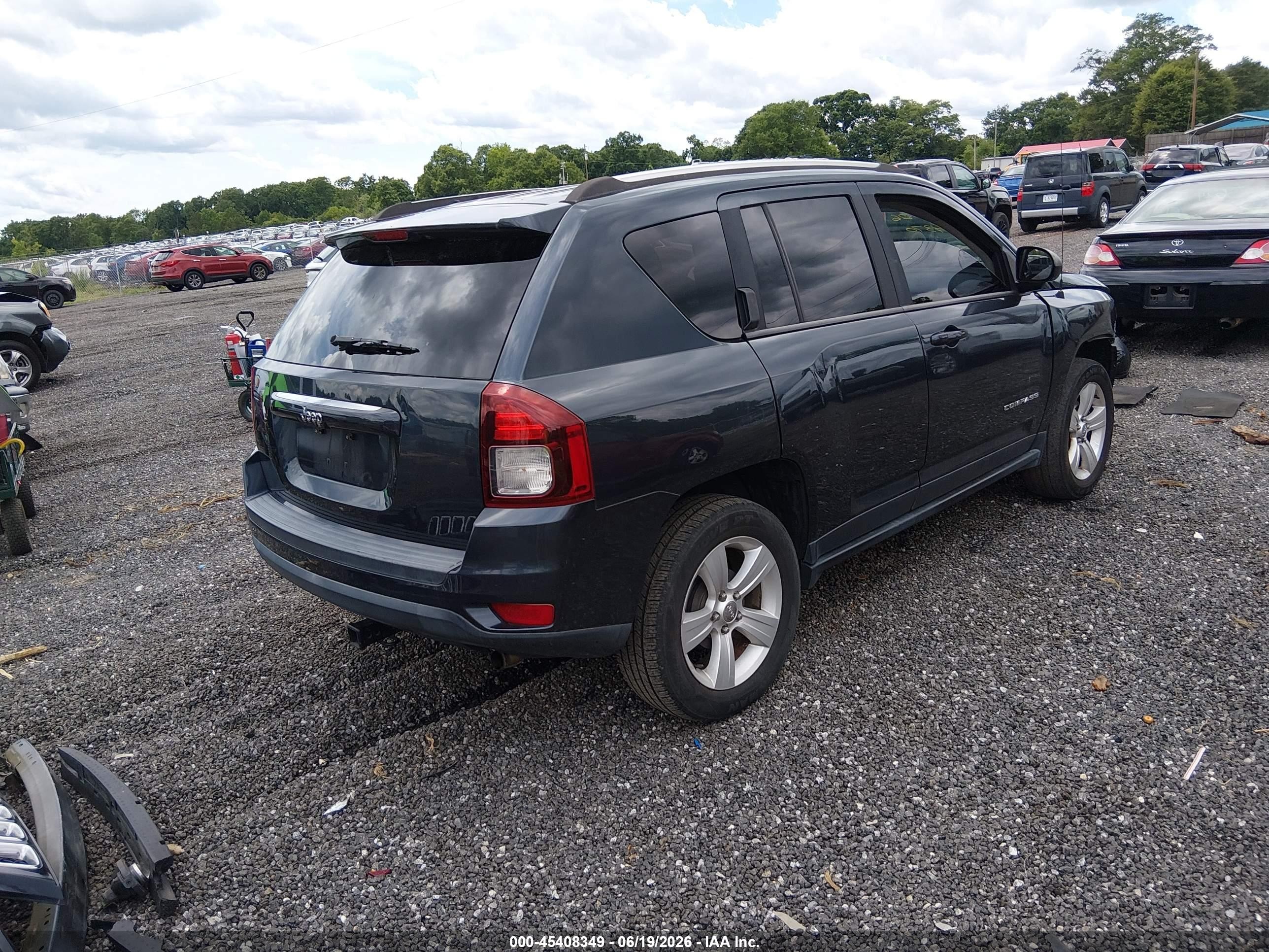 2014 Jeep Compass Sport Синий vin: 1C4NJCBB3ED894370