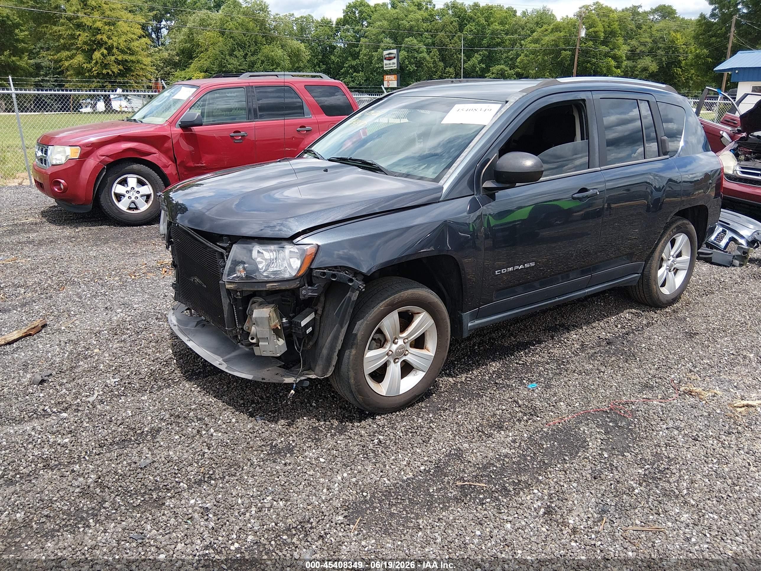 2014 Jeep Compass Sport Синий vin: 1C4NJCBB3ED894370