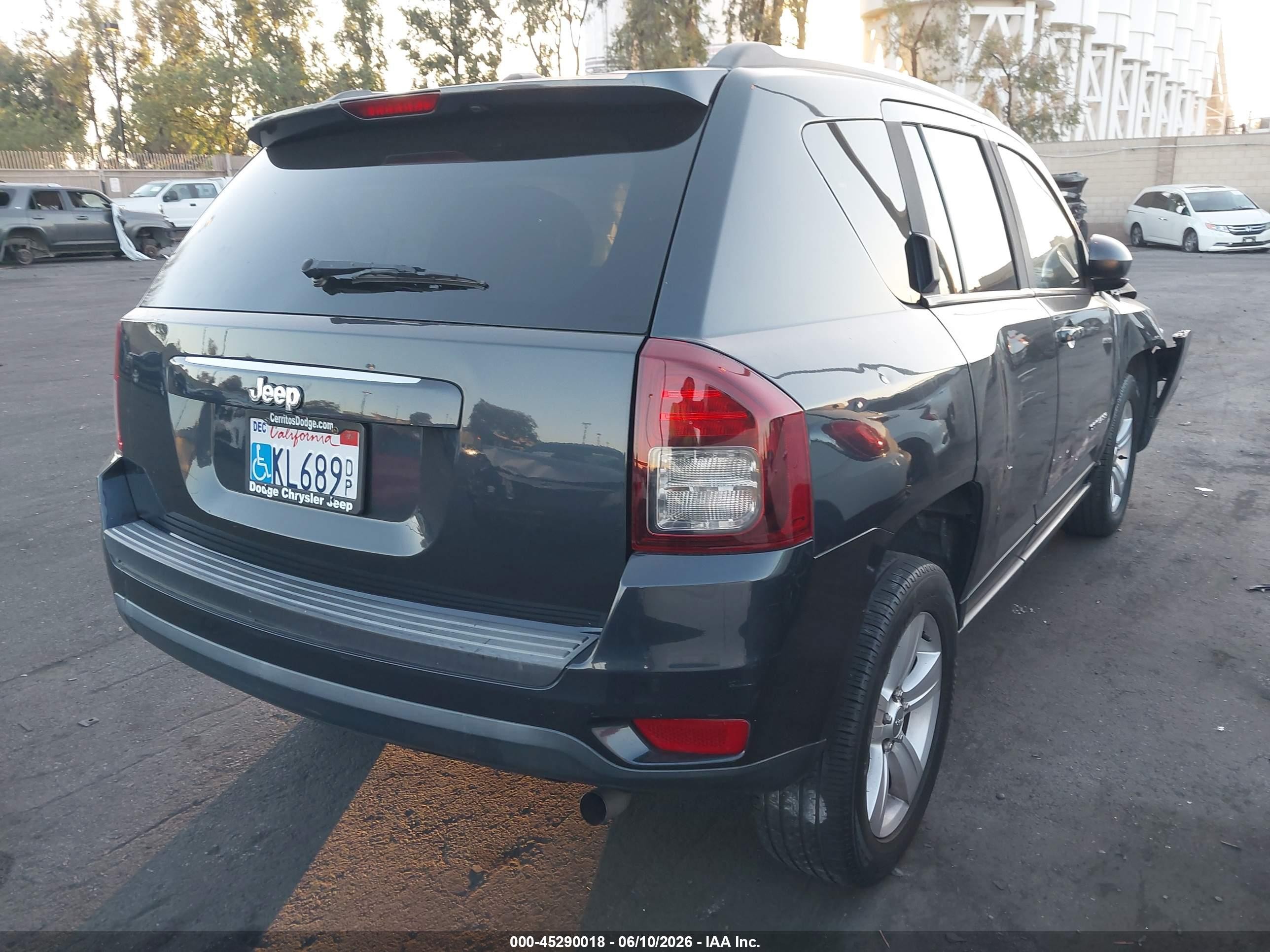 2014 Jeep Compass Sport Black vin: 1C4NJCBB4ED905960
