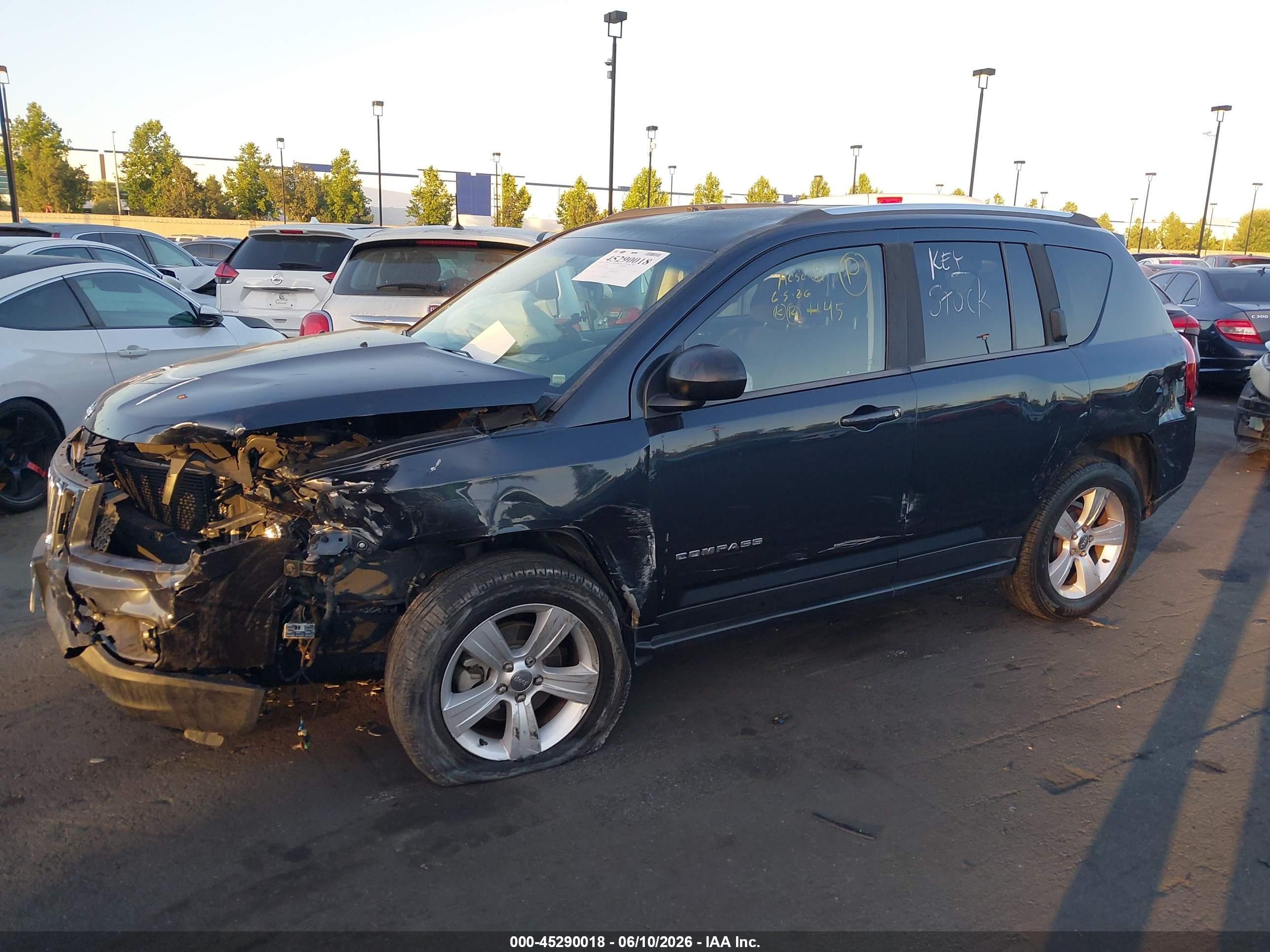 2014 Jeep Compass Sport Black vin: 1C4NJCBB4ED905960