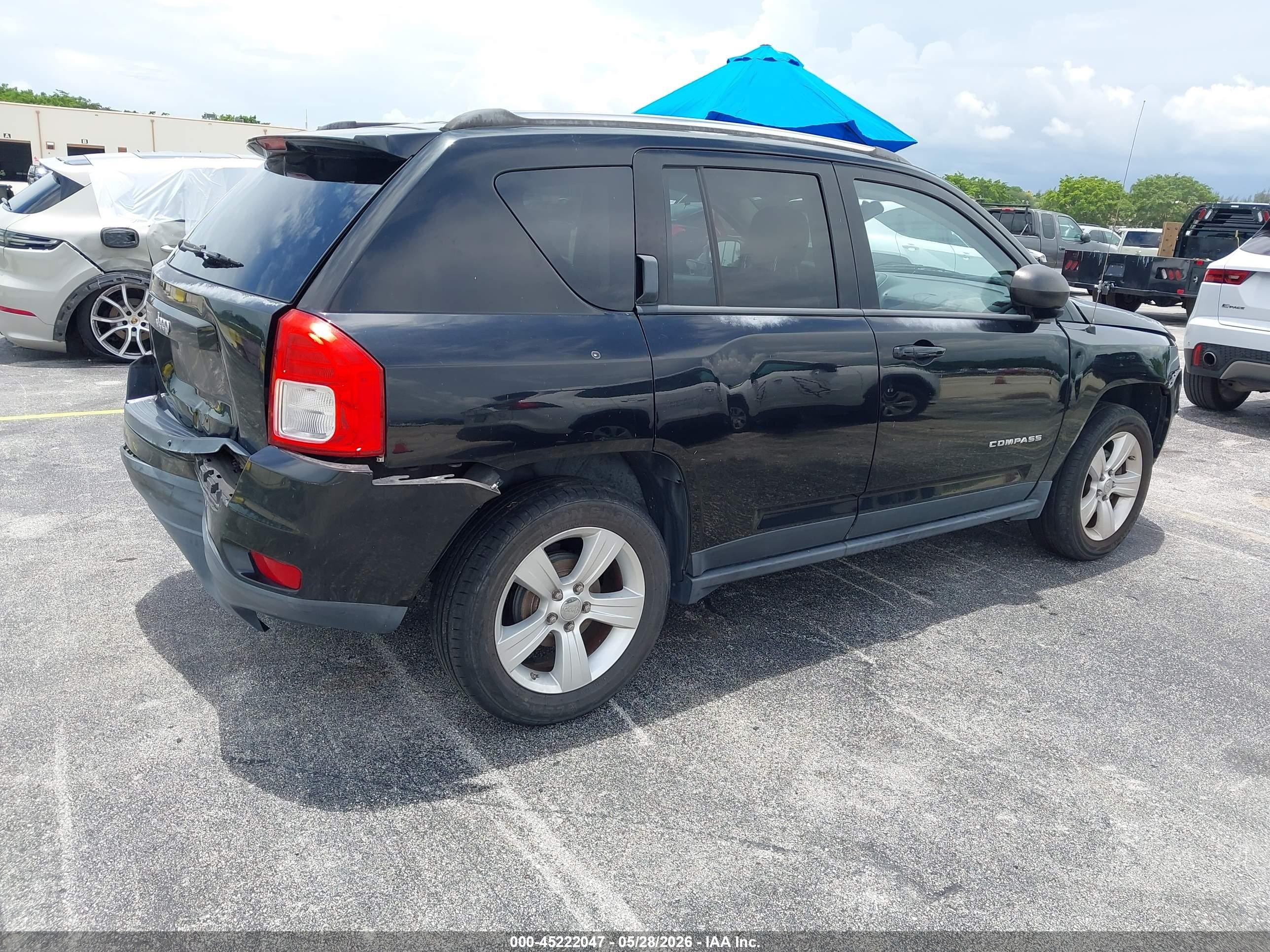 2012 Jeep Compass Sport Черный vin: 1C4NJCBB5CD725299