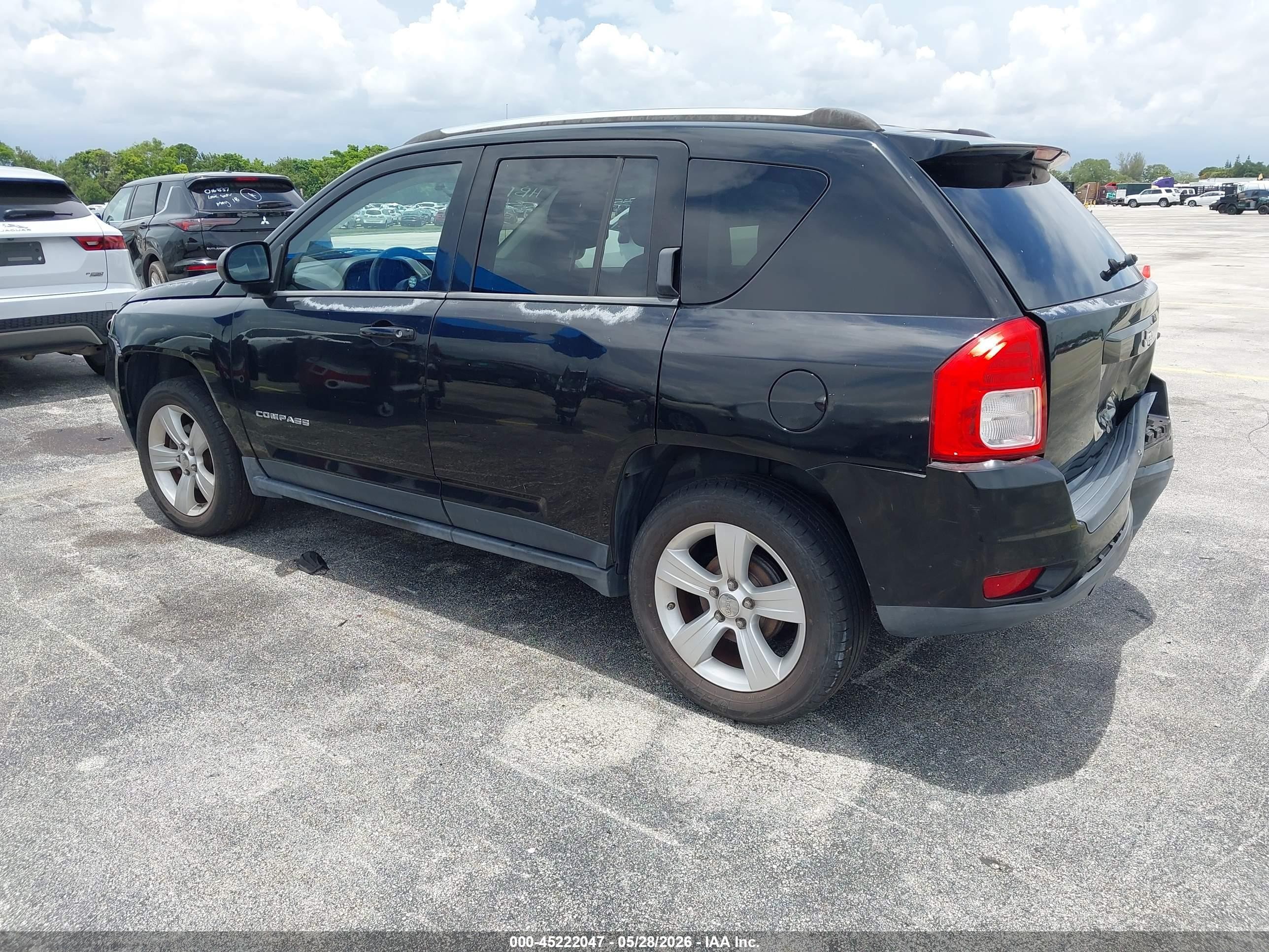 2012 Jeep Compass Sport Черный vin: 1C4NJCBB5CD725299
