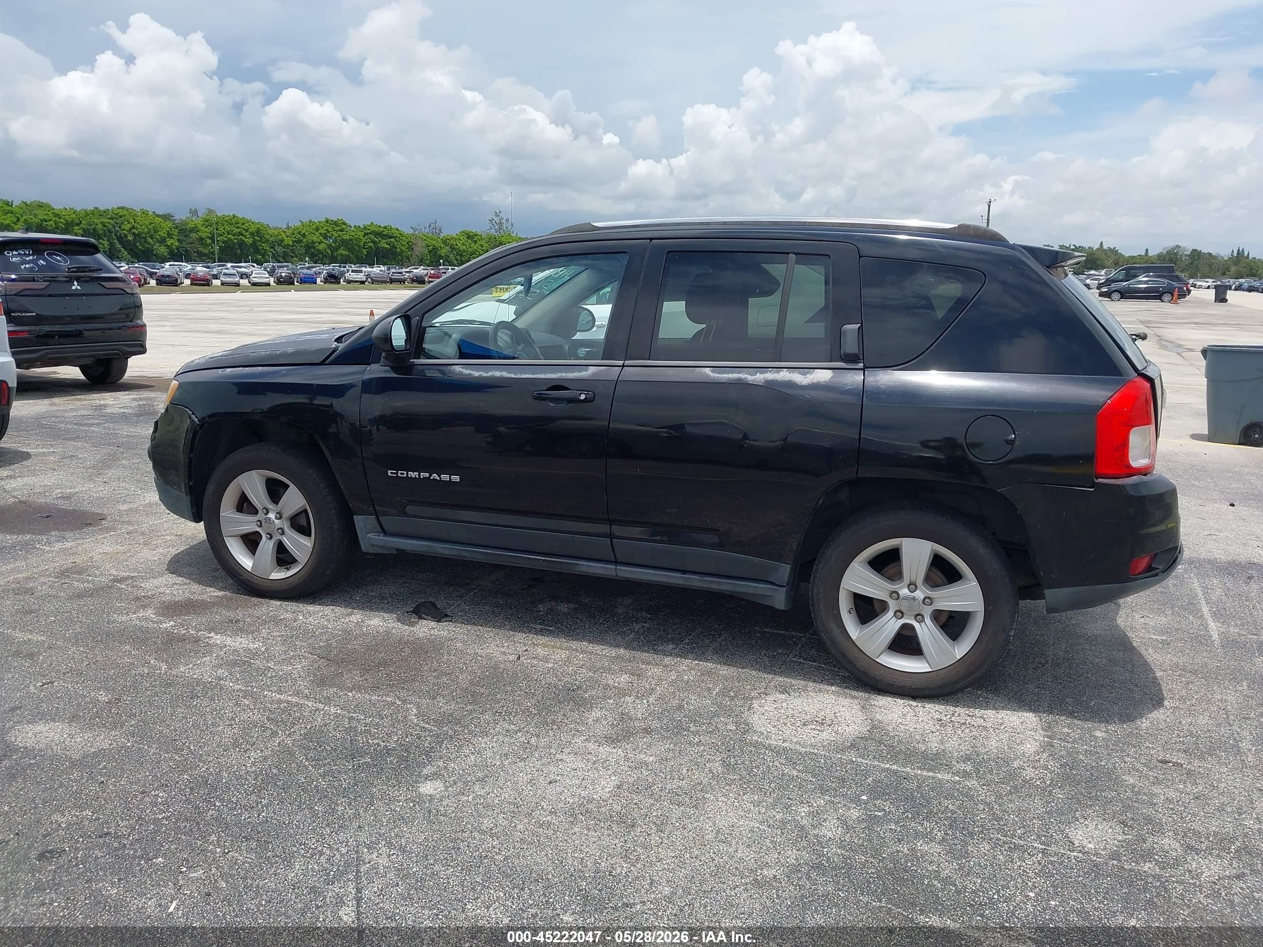 2012 Jeep Compass Sport Черный vin: 1C4NJCBB5CD725299