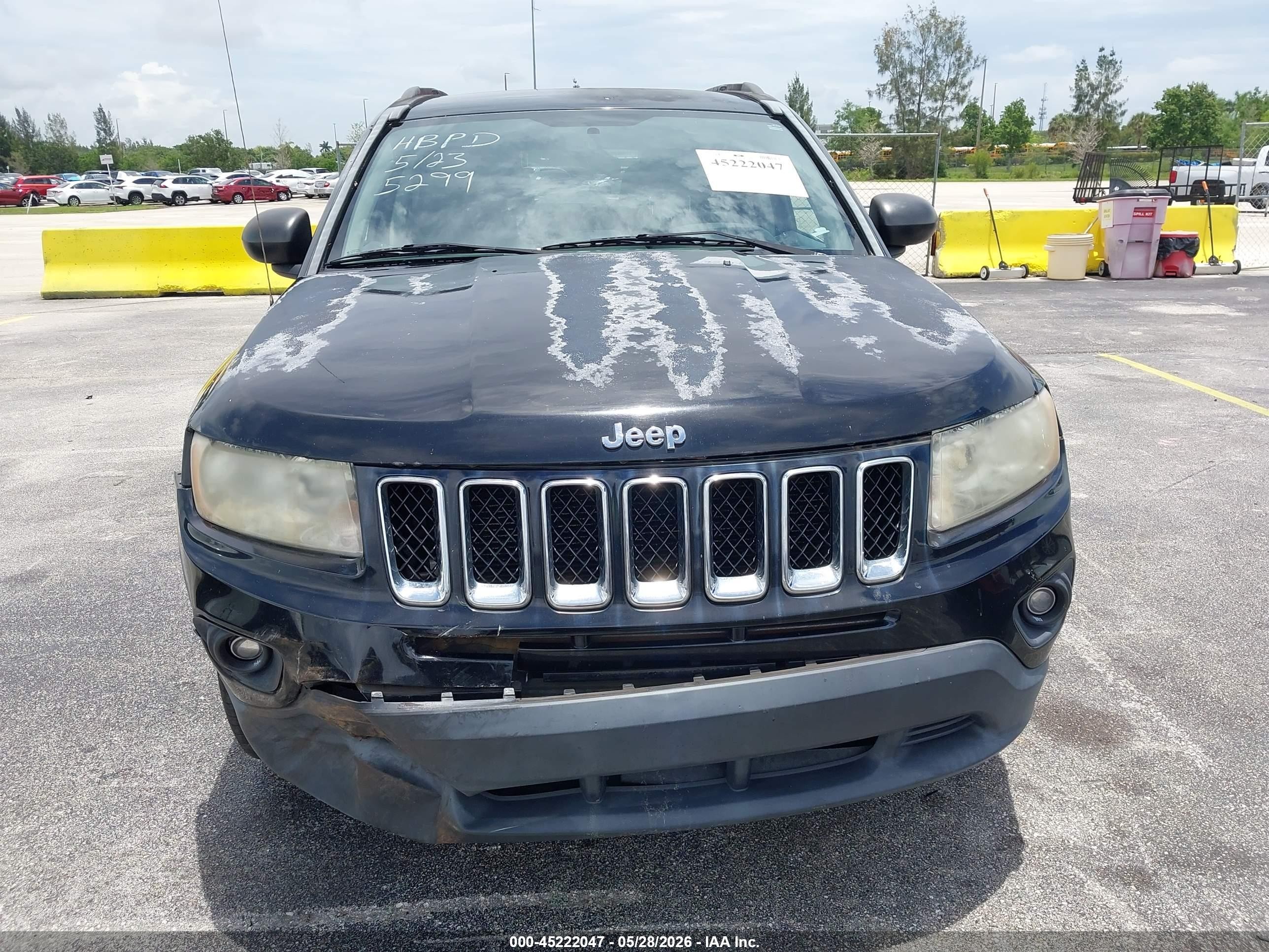 2012 Jeep Compass Sport Черный vin: 1C4NJCBB5CD725299