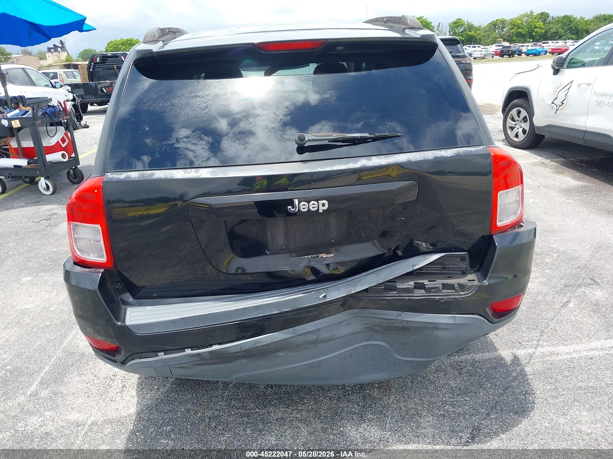 2012 Jeep Compass Sport Черный vin: 1C4NJCBB5CD725299