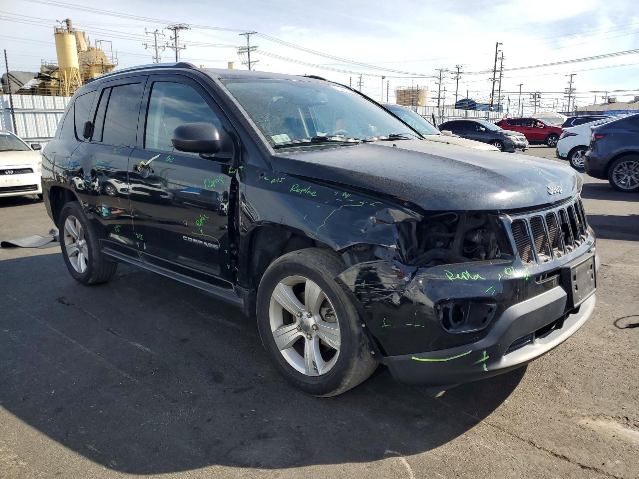 2013 Jeep Compass Sport Black vin: 1C4NJCBB5DD229937