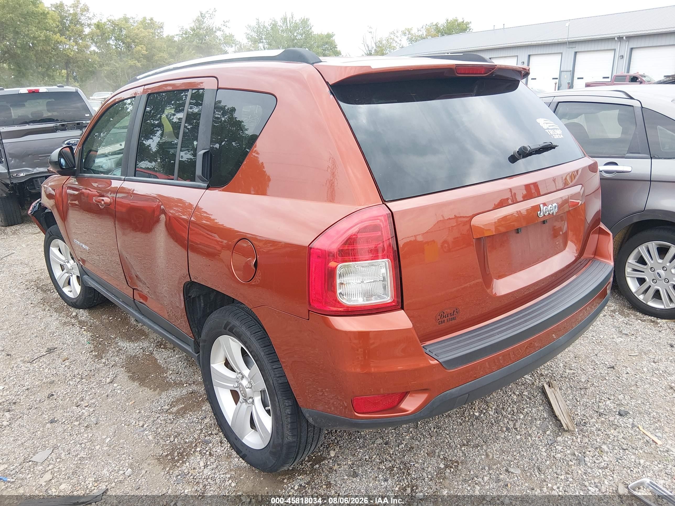 2012 Jeep Compass Sport Orange vin: 1C4NJCBB6CD602949