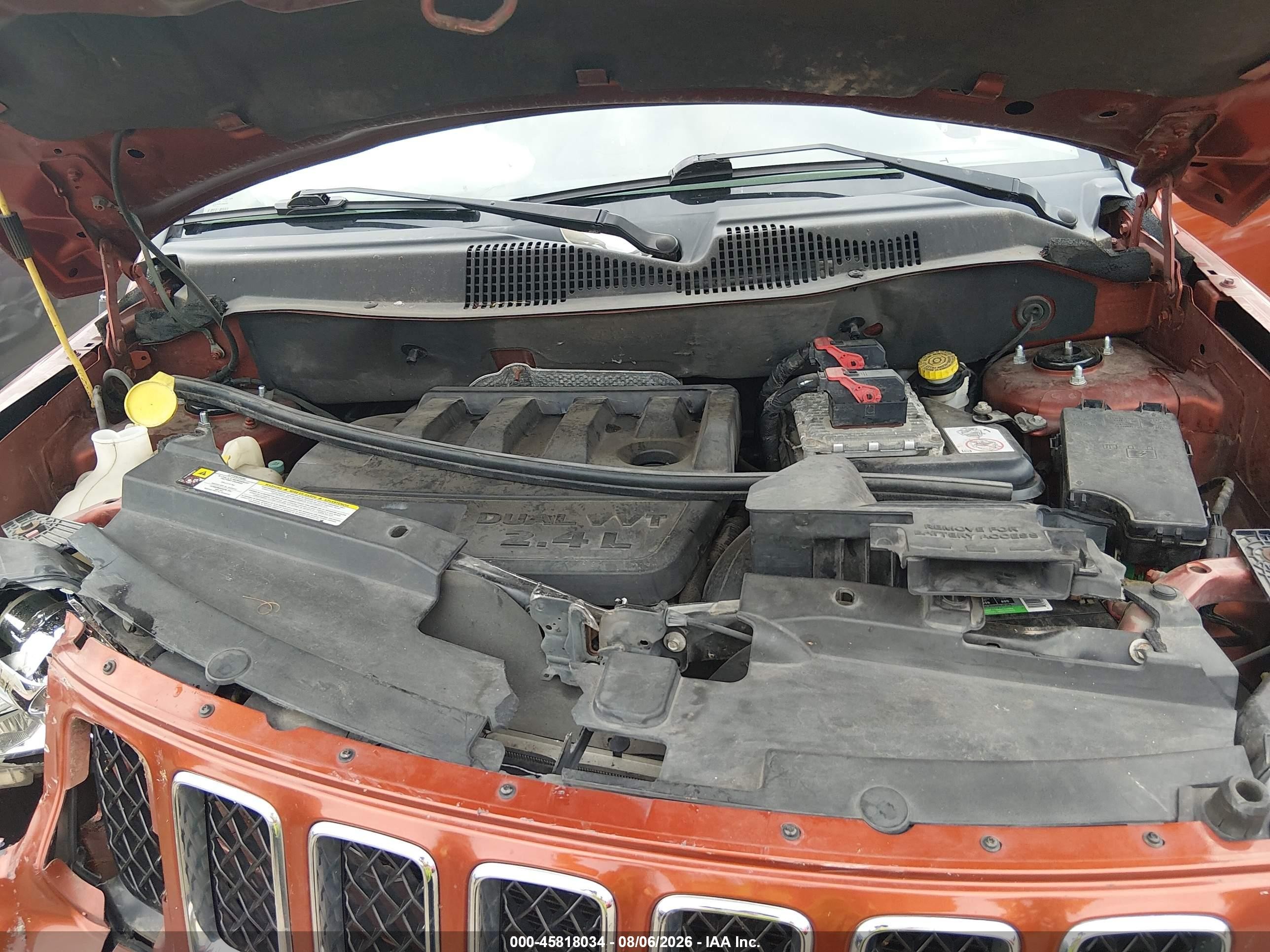 2012 Jeep Compass Sport Orange vin: 1C4NJCBB6CD602949
