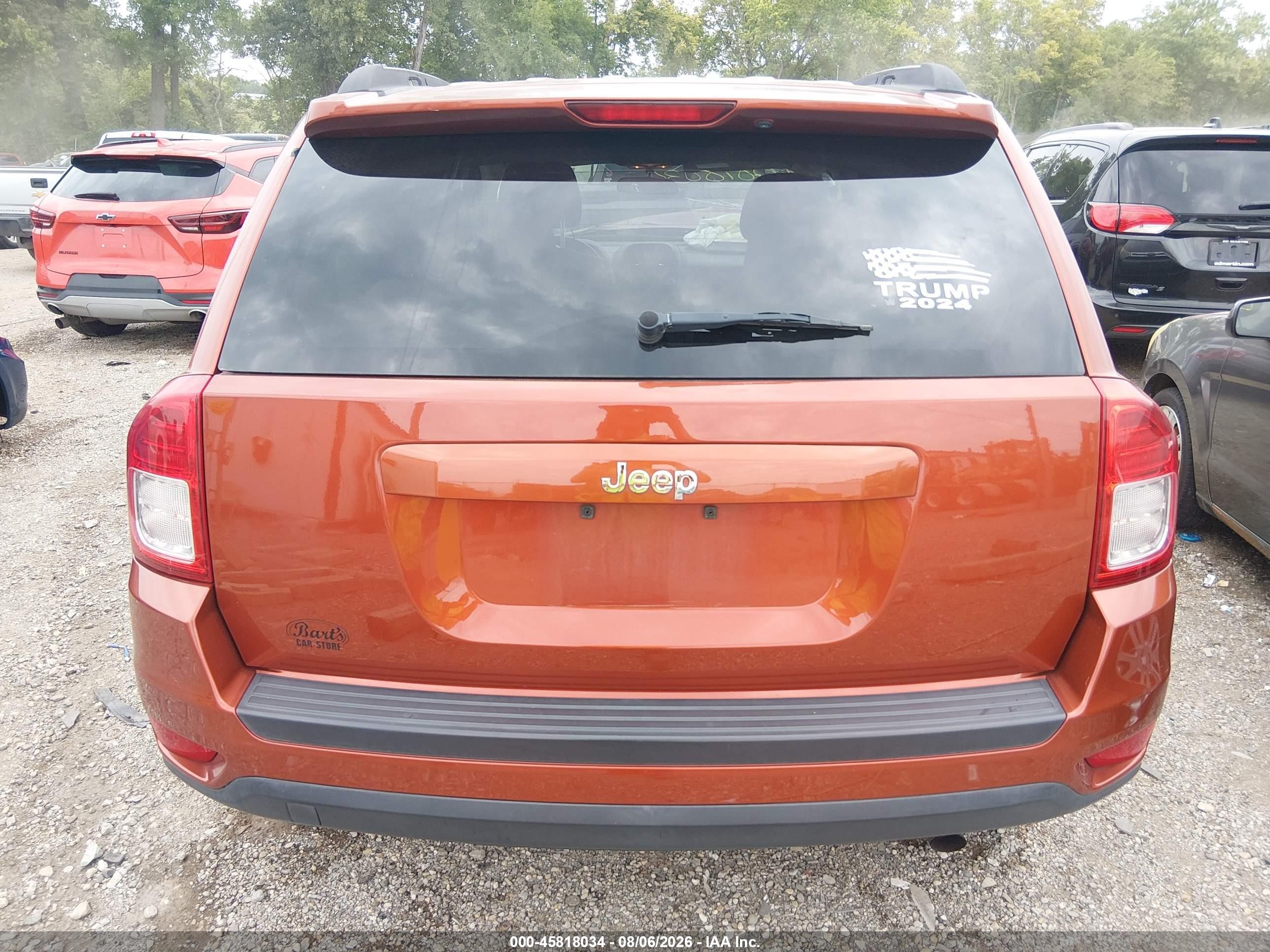 2012 Jeep Compass Sport Orange vin: 1C4NJCBB6CD602949